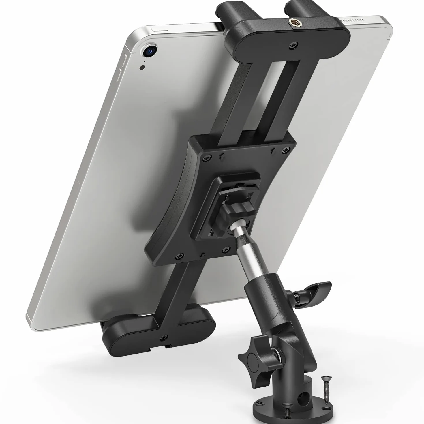 Samochodowy uchwyt na tablet, obracany o 360°, regulowany uchwyt samochodowy, uchwyt ścienny do iPhone'a/iPada/Pro/Air/Mini, telefonów komórkowych i tabletów 4,7-13,5"