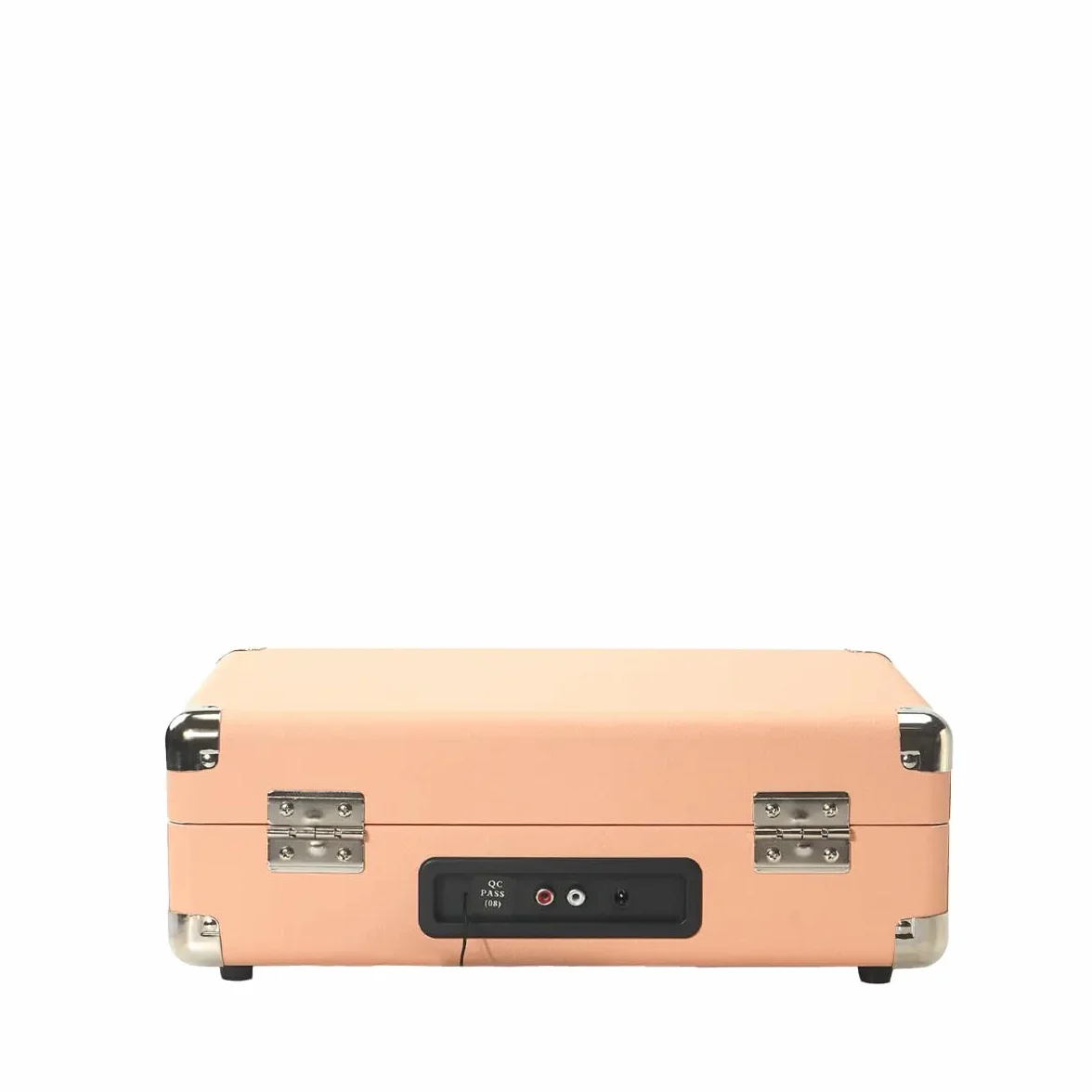 PRIXTON VC400 odtwarzacz płyt winylowych w stylu vintage, odtwarzacz winylu, odtwarzacz muzyki przez Bluetooth i USB, 2 wbudowane głośniki, konstrukcja walizki, pomarańczowy