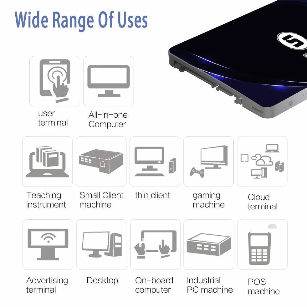 SSD SATA 2,5" 250 GB Shark wewnętrzny dysk twardy o wysokiej wydajności do laptopa stacjonarnego SATA III 6 Gb/s zawiera SSD 32 GB 60 GB 64 GB 120 GB 128 GB 240 GB 480 GB 500 GB 960 GB (250 GB, 2,5''-SATA3)