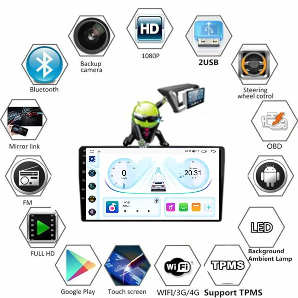 9-calowy dotykowy radio GPS dla Ford Edge 2 2015-2018, obsługuje BT WiFi Mirror Link 4G sterowanie z kierownicy(HM606 8 Core 4G+Wifi 2+32GB)