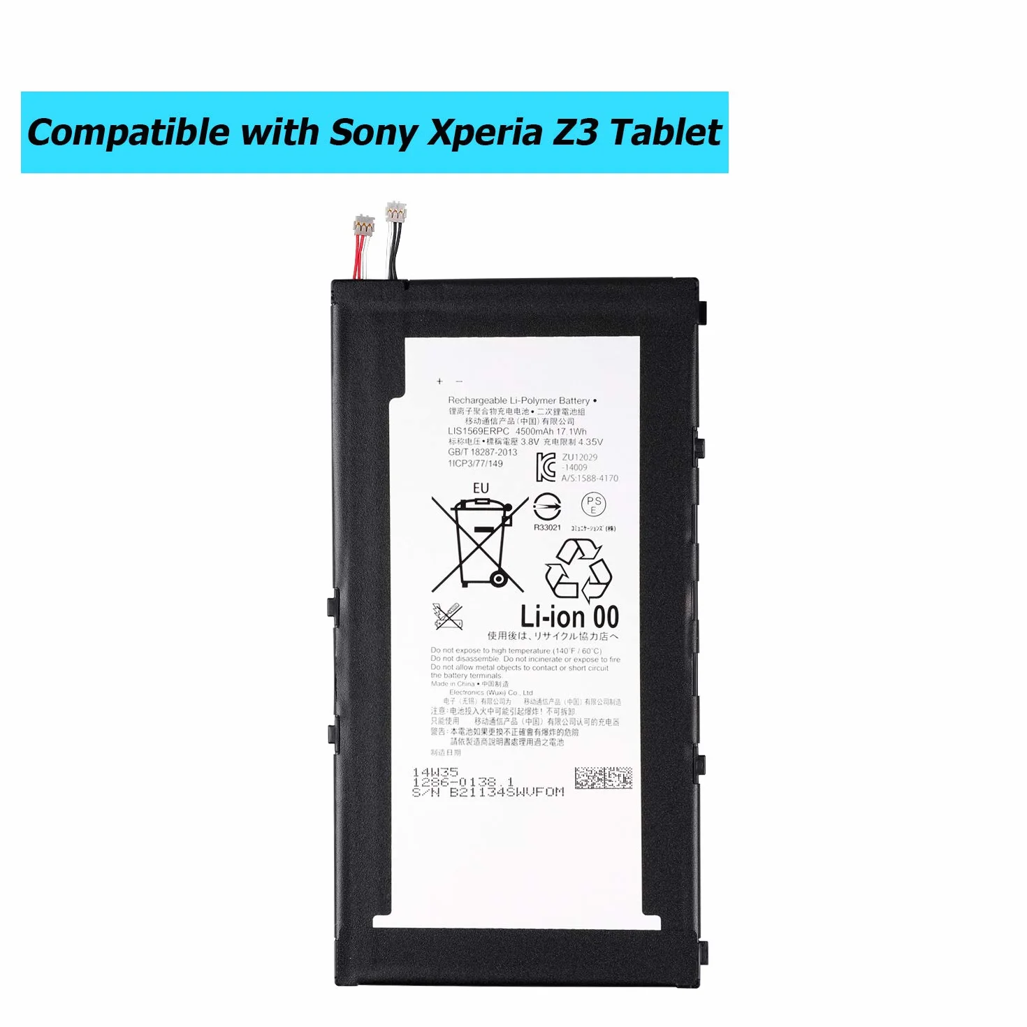Tablet akumulator LIS1569ERPC do Sony Xperia Z3 Tablet SGP621 SGP641 SOT22 z zestawem narzędzi