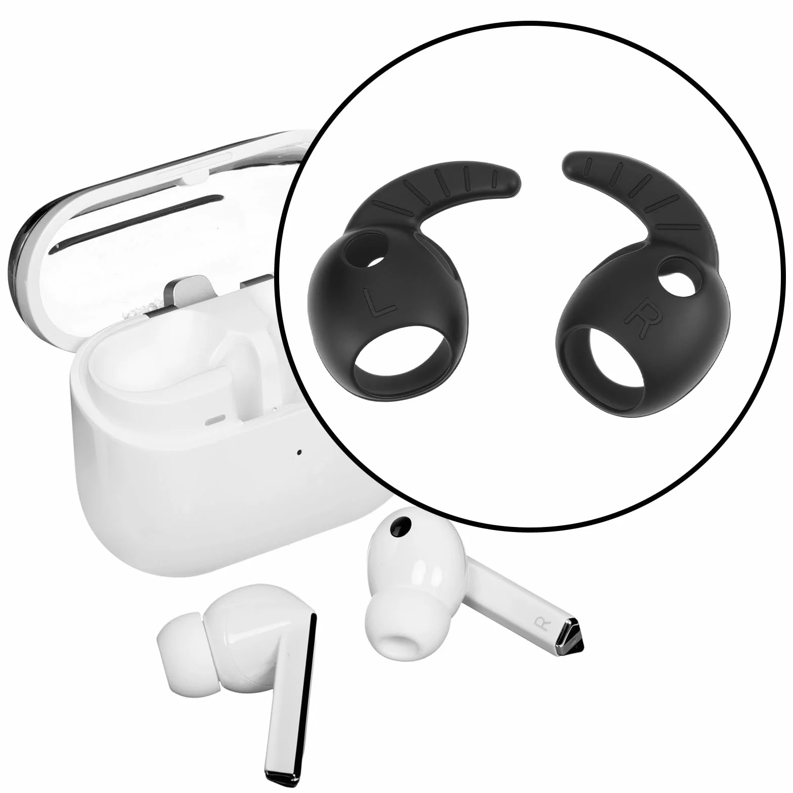ECSiNG 5 par bezprzewodowych słuchawek silikonowych wiszące haczyki na uszy wiele kolorów kompatybilne z Samsung Galaxy Buds 3 Pro