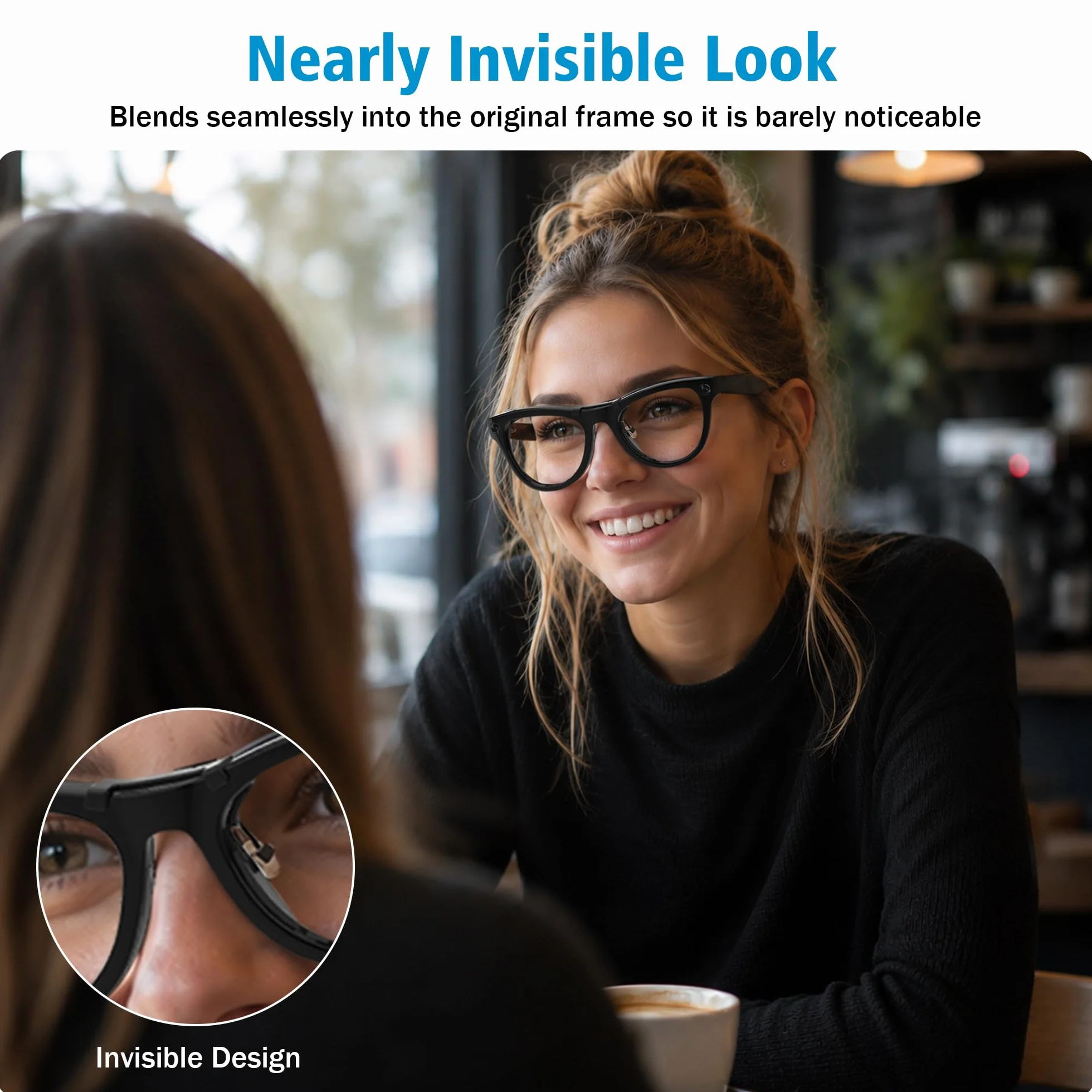 Hibloks Silikonowe Nakładki na Nos Ray-Ban Meta Skyler Gen 1/2 (Rw4010/Rw4014 52-20), Antypoślizgowe, Zdejmowane
