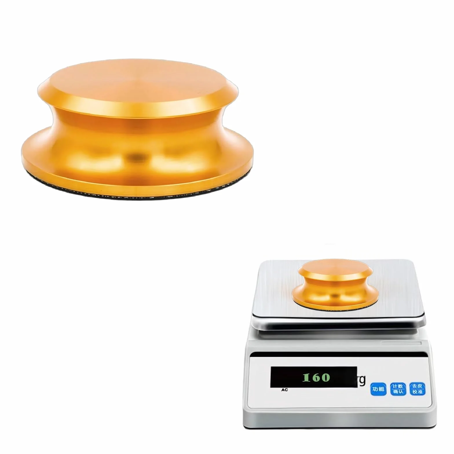Stabilizator ciężaru, gramofon i waga płyty winylowej, stabilizator winylu premium do odtwarzaczy LP (złoty)
