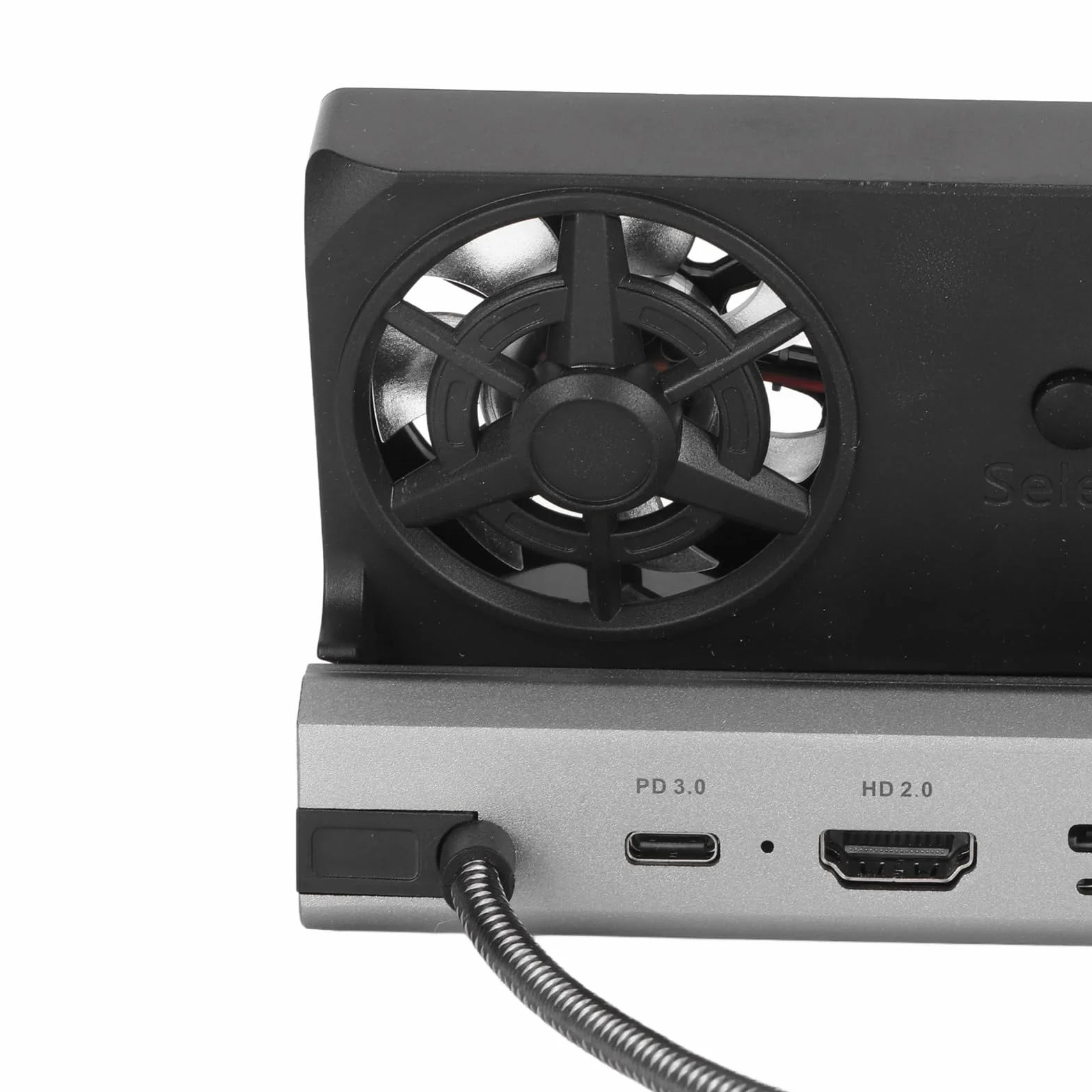 10-w-1 Stacja Dokująca USB C 4K 60Hz 100W PD z Podwójnym Wentylatorem, Gigabit Ethernet, 2.0, USB 3.0, 2.0, Czytnikiem Kart SD dla Steam Deck ROG Ally (V262A)