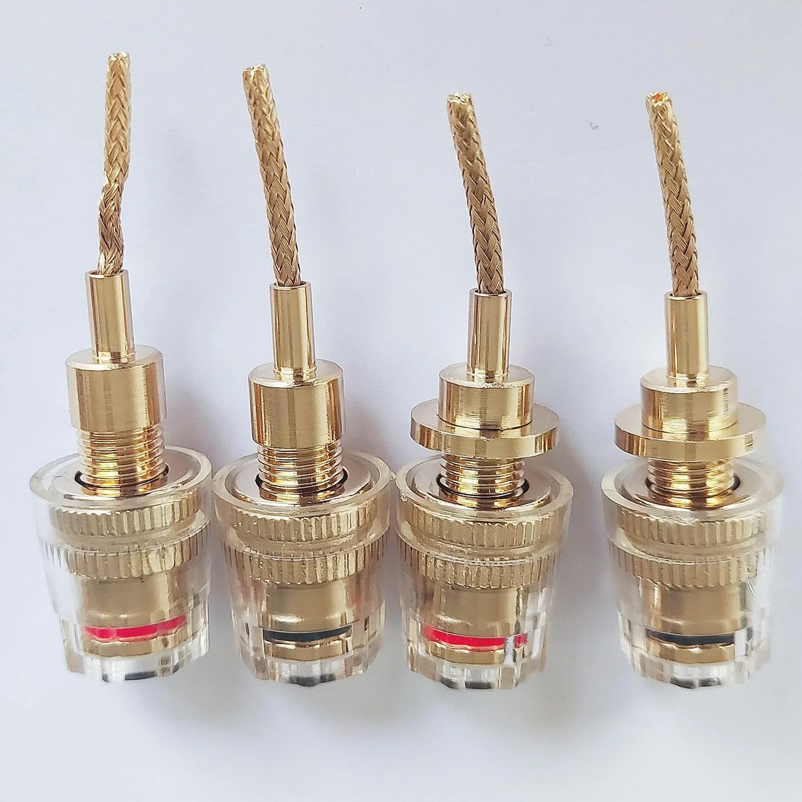 Złącze Flex Pin Banana 4mm na wtyk 2mm, adapter kabli HiFi, złącze audio