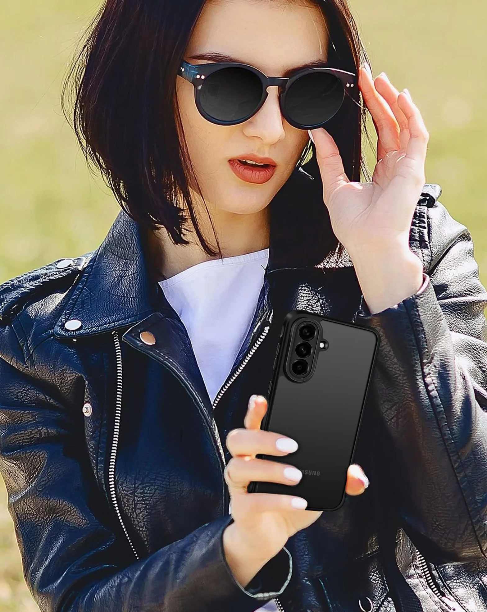 ivoler Matowa obudowa do Samsung Galaxy A56 5G wojskowa odporna na wstrząsy ochrona kamery czarne