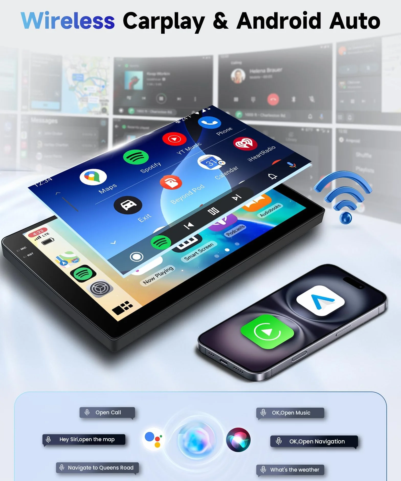 Radio samochodowe 4G 64G z systemem Android do H-onda Jazz 2007-2013, ekran dotykowy 10,1" 1280P In-Cell Bluetooth 5.0 radio samochodowe z DSP/32EQ Carplay GPS Wi-Fi FM SWC,Y2