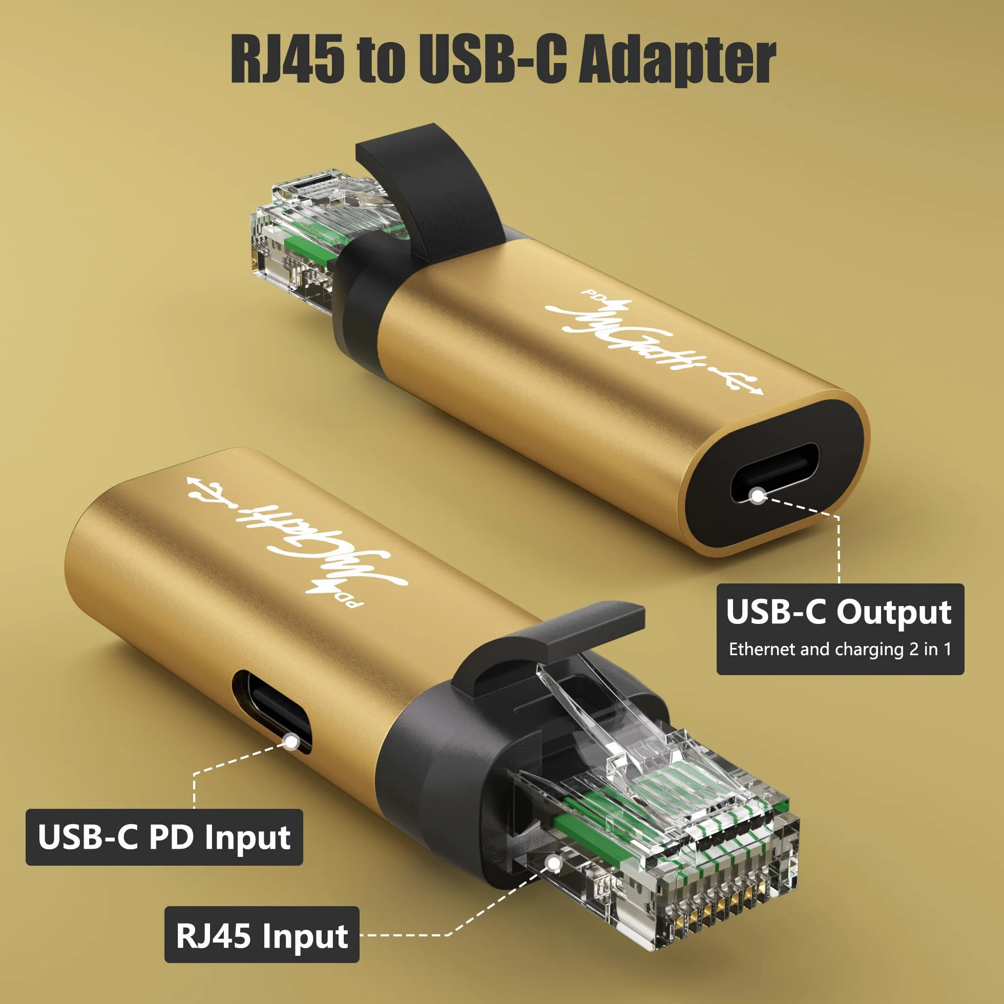 Adapter USB C na Ethernet PD 100 W RJ45 1 Gbit/s