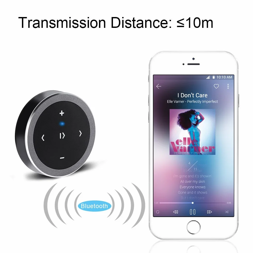 Uniwersalny Pilot Zdalnego Sterowania Bluetooth 4.0 Klawisze Multimedialne na Kierownicę Samochodową