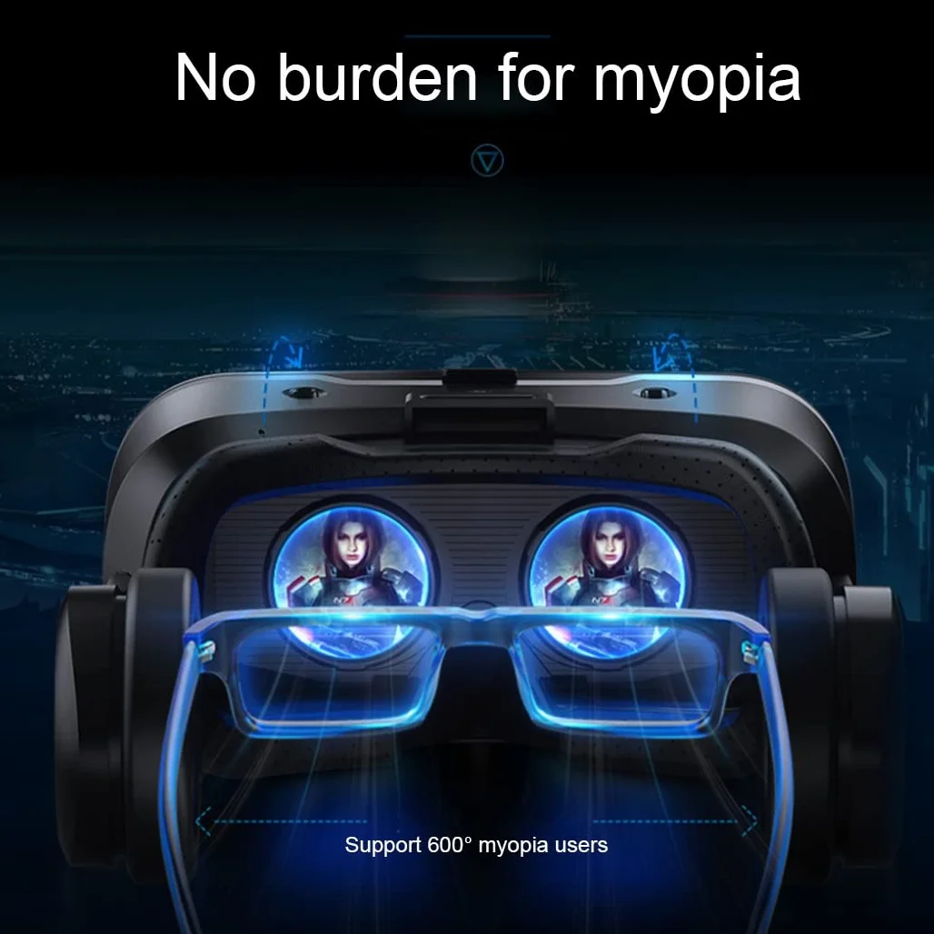 Okulary VR, zestaw słuchawkowy z wirtualnej rzeczywistości, zestawy słuchawkowe VR obsługujące Android i IOS, połączenie Bluetooth do iPhone 13 Pro Max/13 Pro/12/11, do Samsung Galaxy S21, Huawei, Xiaomi