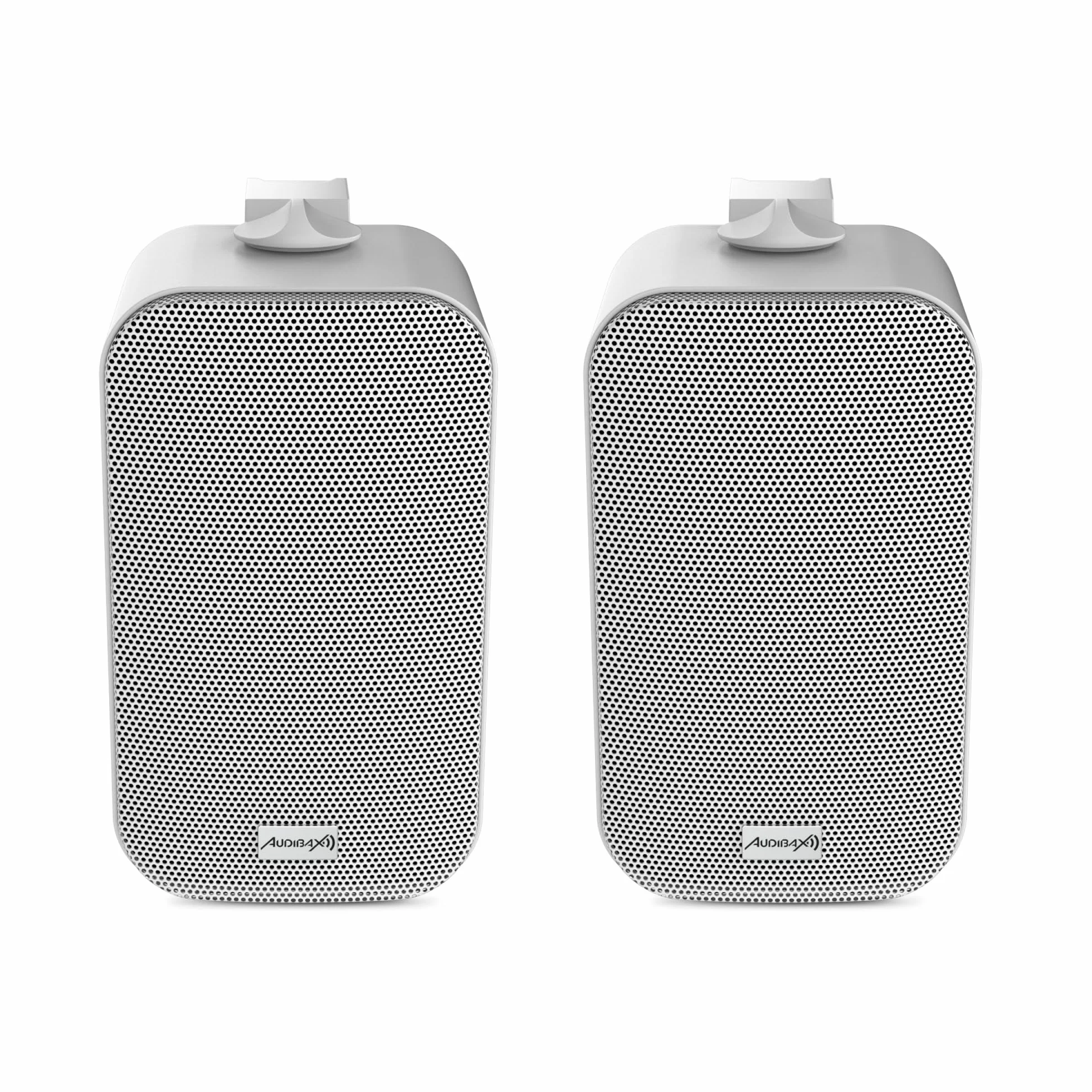 Audibax Delta 52 BT White Bluetooth Speaker Couple, wysokowydajne, aktywne głośniki ścienne - kompatybilne z Bluetooth - wysoki zakres częstotliwości (80 Hz-20 kHz) - dźwięk przestrzenny