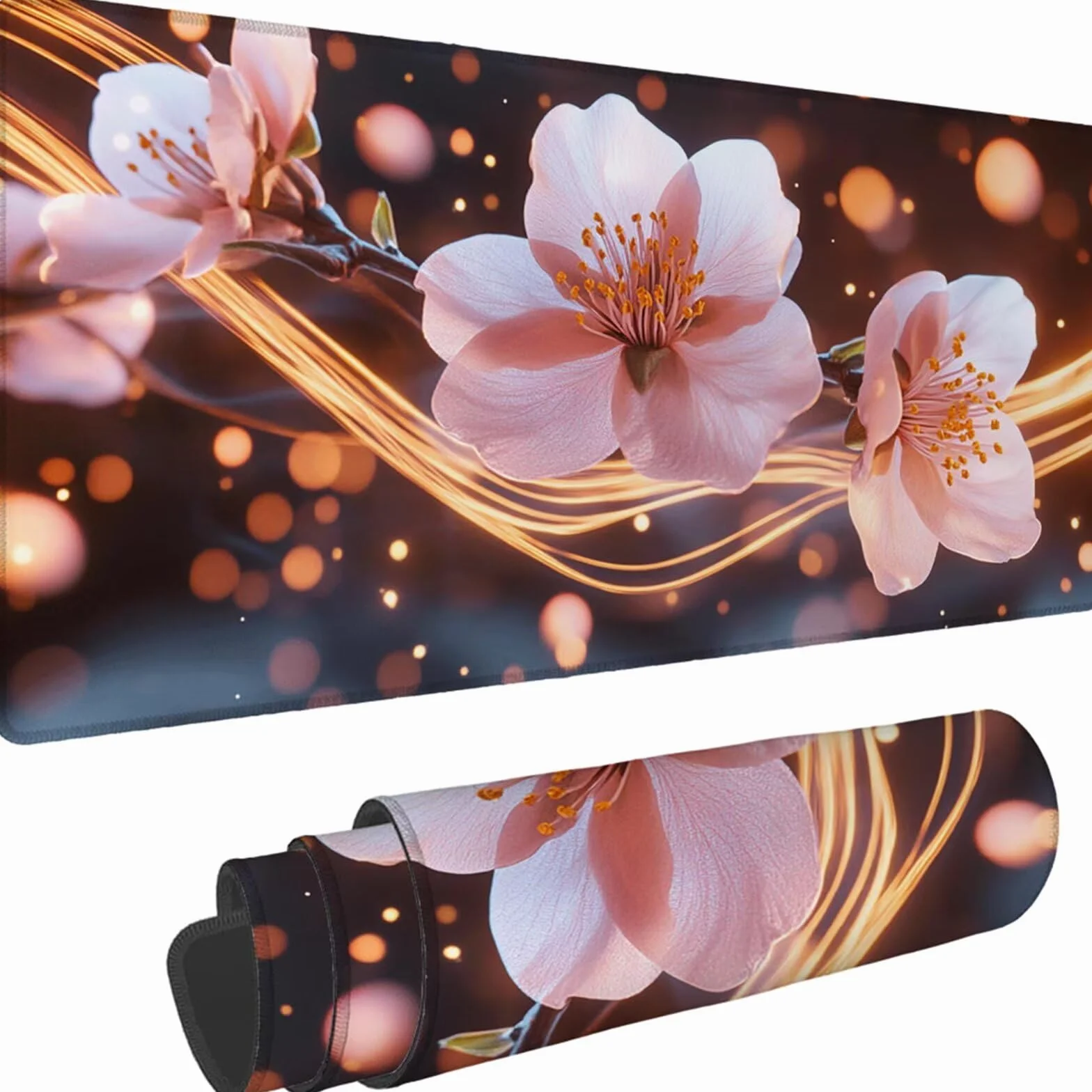 Gamingowa podkładka pod mysz 1200 x 600 x 3 mm, XXL, wodoszczelna, odporna na ścieranie, z przyszytymi krawędziami, podkładka na biurko, poprawia prędkość i precyzję pod laptopa, komputer, wzór
