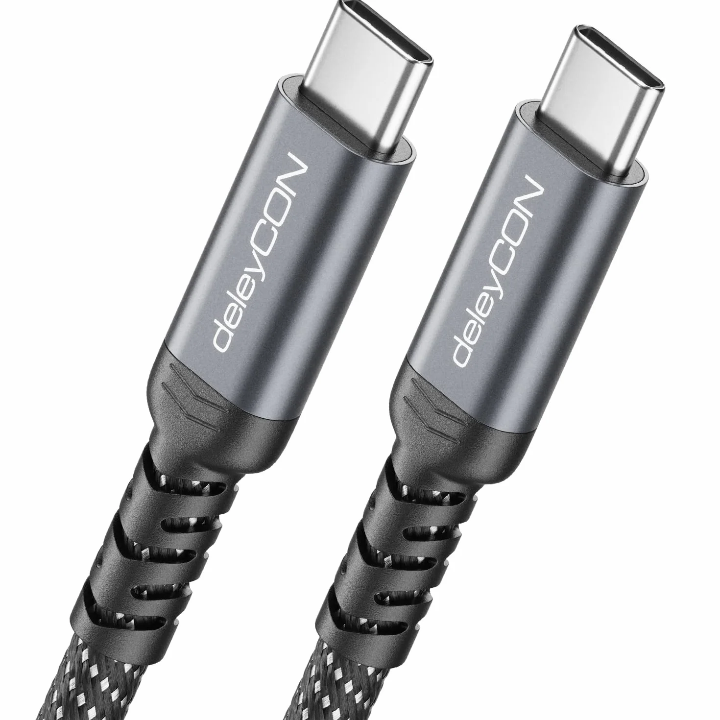 deleyCON 1,5m Kabel USB-C 40 Gbps 240 W USB 4.0 - Kabel ładujący i Danych, DP Alt Mode, 8K@60Hz do Laptopa, MacBooka, Monitora, SSD, iPada, iPhone 17 16 Air Max Pro, Galaxy S25 Itd.