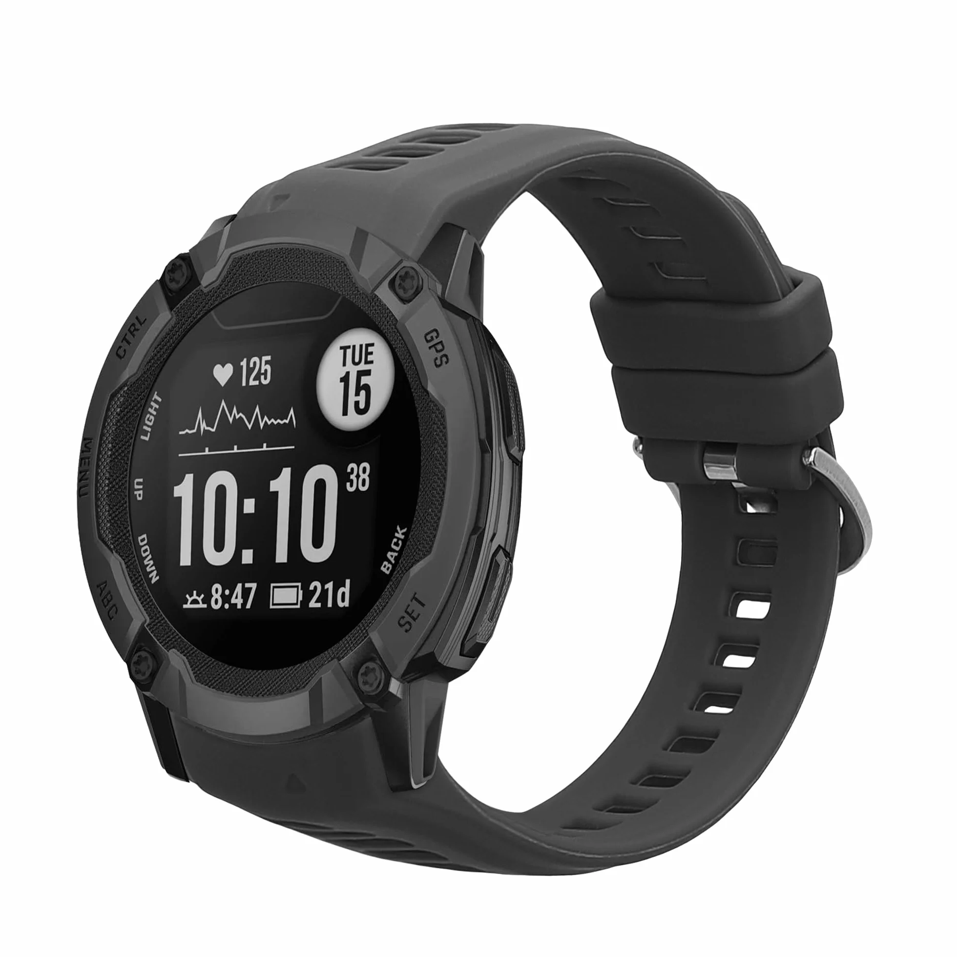 kwmobile Pasek silikonowy do Garmin Instinct 2S czarny