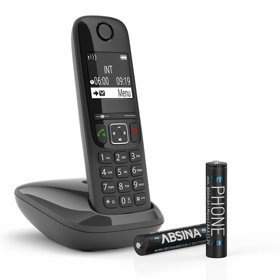 ABSINA 4 x NiMH akumulatory do telefonu Gigaset słuchawka do ponownego ładowania 800 mAh - akumulator do Gigaset A415 750 mAh - 750 mAh baterie AAA do telefonu Gigaset A400 A415, C300 C430, C475 C530,