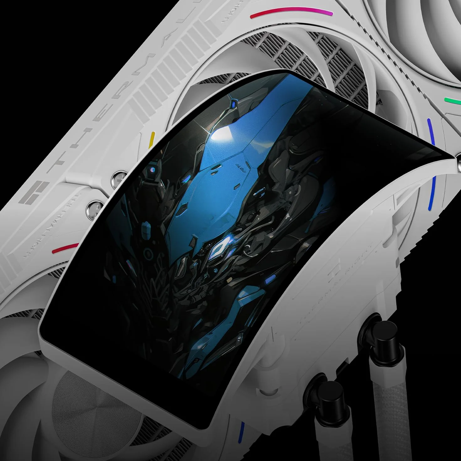 Thermalright TR Rainbow Vision 360 TURBO ARGB Biały 360 mm AIO Chłodnica z 6,67 Cala Zakrzywionym Ekranem 3D 2400 x 1080 60 Hz, Kompatybilna z AM4/AM5, Intel LGA1851/1700, Magnetyczny Ekran