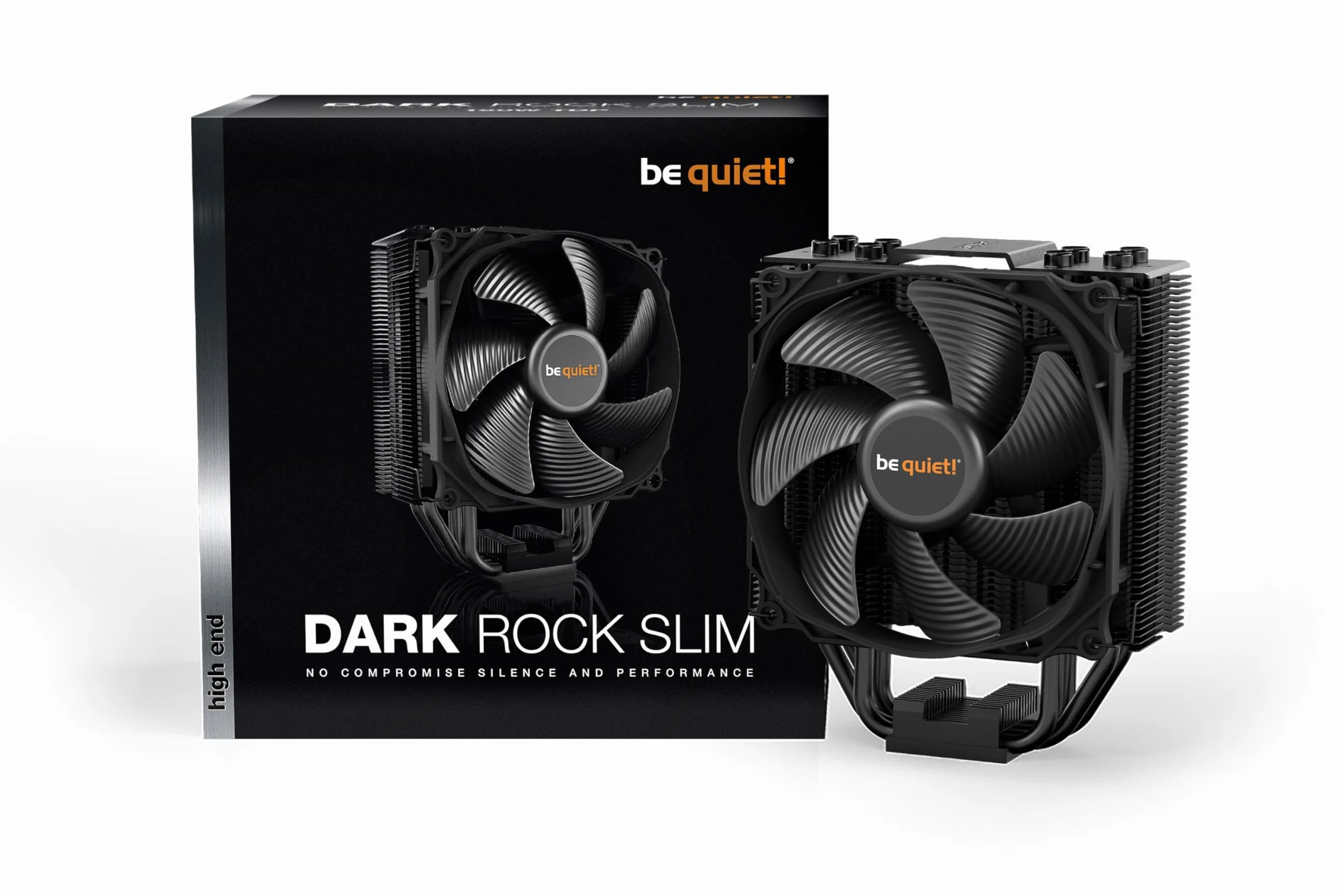 be quiet! Dark Rock Slim, chłodzenie CPU, 180 W TDP, wentylator Silent Wings 3 120 mm PWM, 4x ciepłowody 6 mm, smukła konstrukcja typu tower