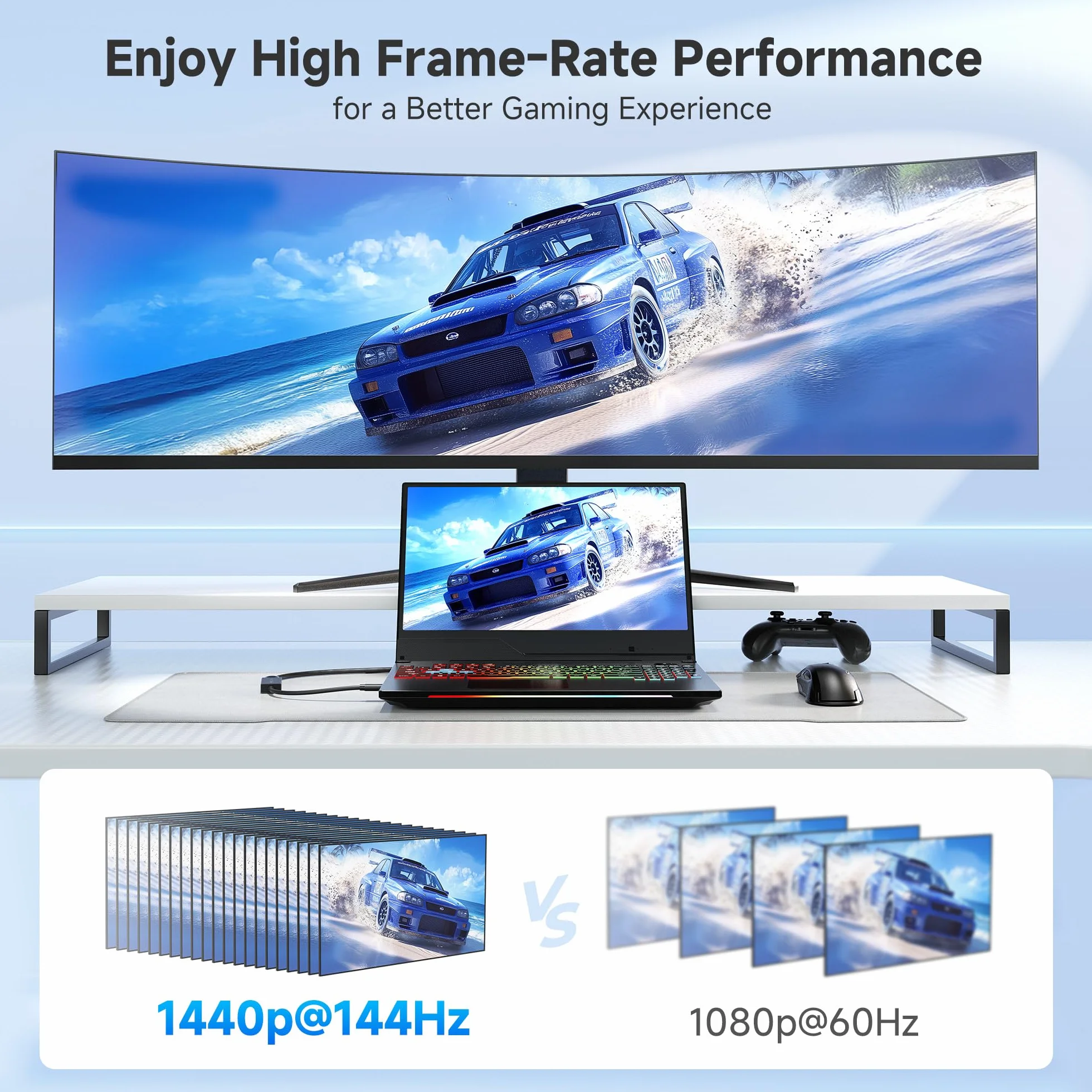 Cable Matters aluminiowy adapter USB C do HDMI, 4K@60Hz, 1440p@144Hz, HDR, przejściówka USB Type-C/USB4/Thunderbolt do HDMI, kompatybilny z iPhone 17/16, MacBook, tablet, TV i monitor