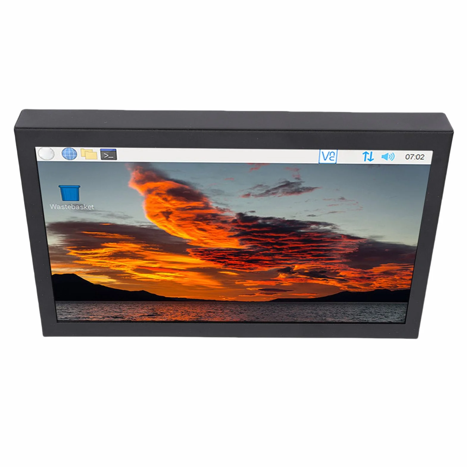 Cryfokt 7-calowy Drugi Ekran do Gier, Przenośny Monitor Komputerowy PC z Wejściami VGA AV o Rozdzielczości 1024x600, do Laptopa RasPi NANO
