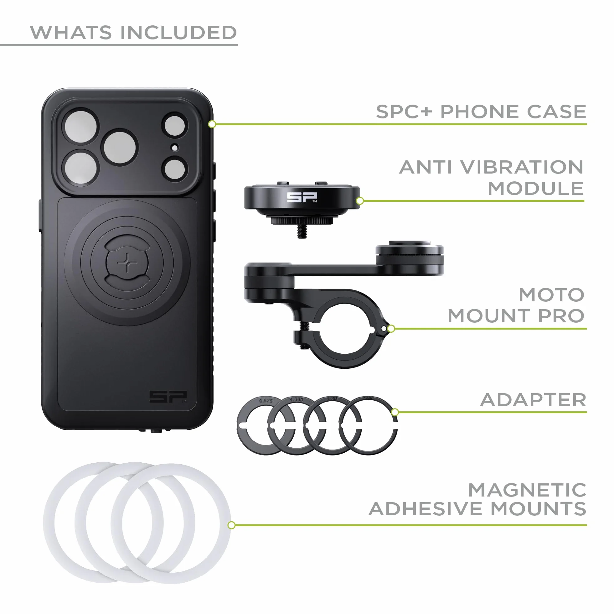 SP CONNECT Moto Bundle II AVM Xtreme | SPC+ | uchwyt kompatybilny z Samsung S26 Ultra | uchwyt na telefon komórkowy do motocykla | uchwyt na telefon komórkowy | akcesoria tłumiące wibracje do skuterów