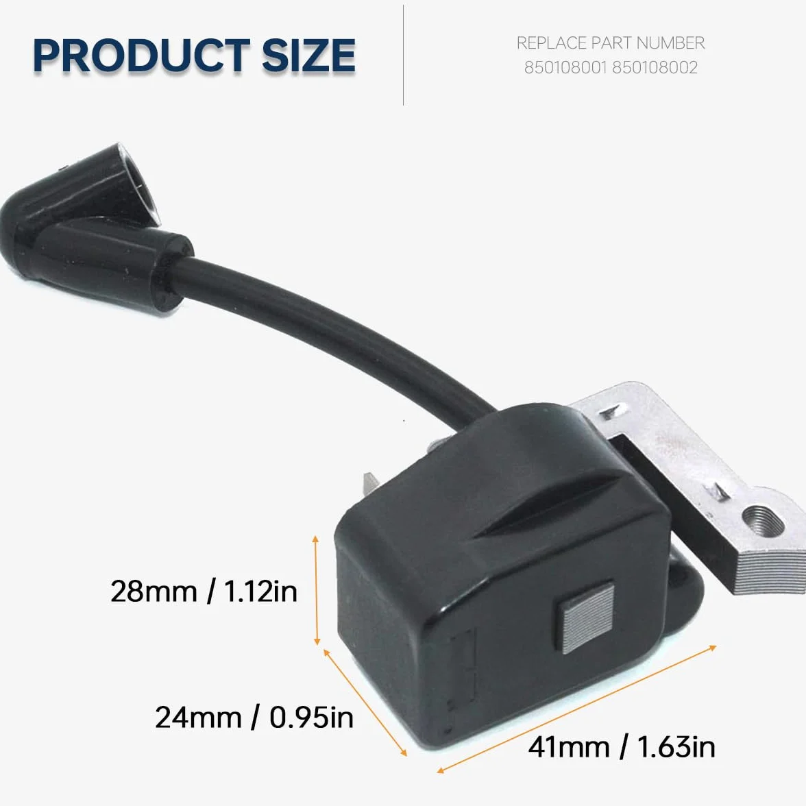 ZAMDOE 850108001 850108002 Cewka zapłonowa do Ryobi RY26000 RY26500 CS30 RY26520 RY26540 RY26921 TP26 nożyce do żywopłotu, dla Homelite UT-08580 UT-08580 0S UT-0 8981 UT-08520 UT-08921 UT-08550