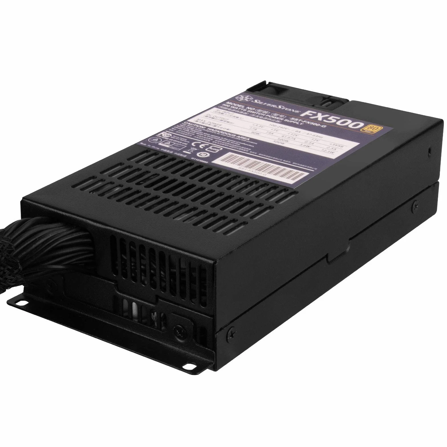 Silverstone SST-FX500-G - seria Flex, 500 W 80 Plus Gold zasilacz do komputera PC o niskiej gęstości z wentylatorem 40 mm