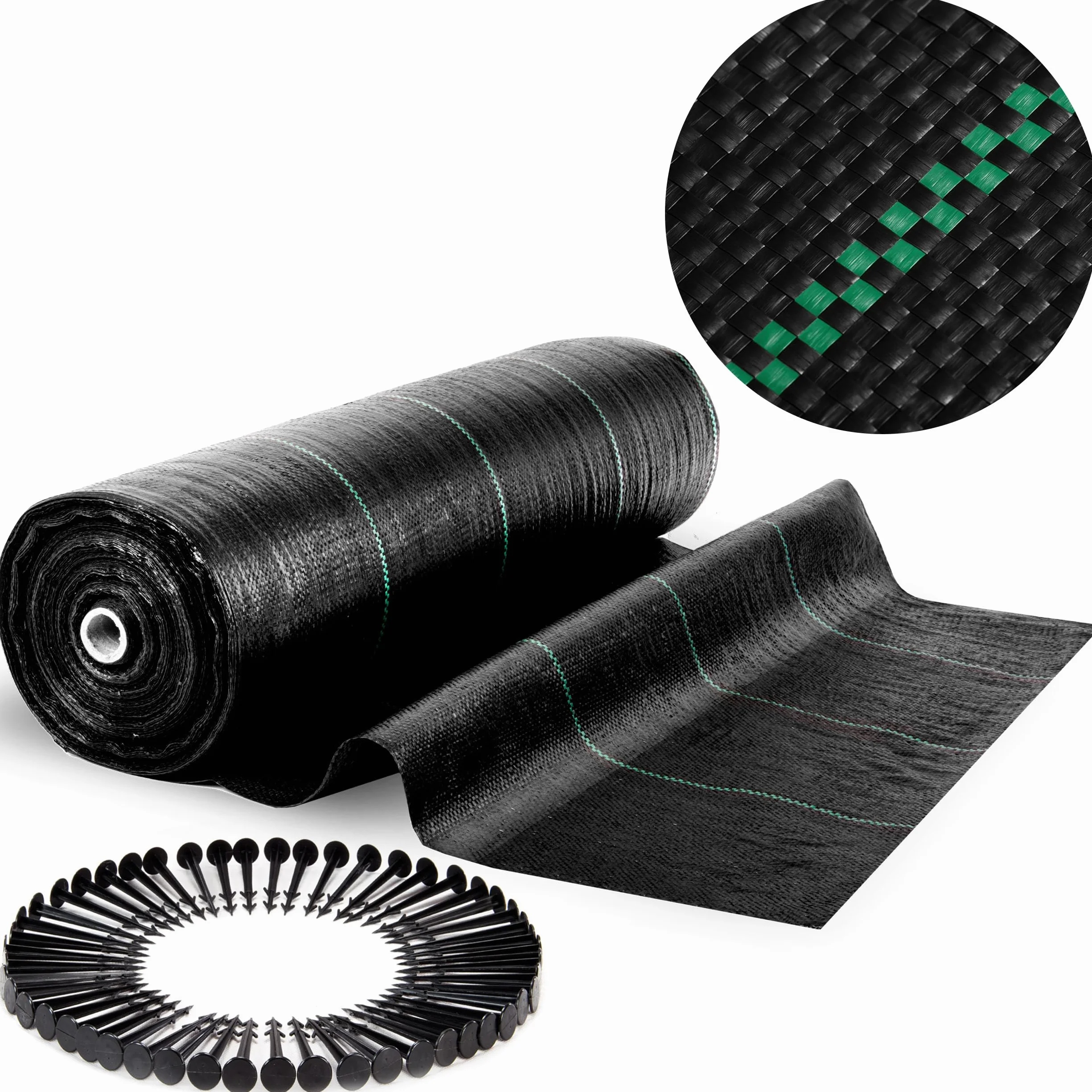 Agrowłóknina 90 g/m² 1,6 x 100 m Włóknina Ogrodowa Folia Przeciw Chwastom Wodoprzepuszczalna Ochrona UV Czarny