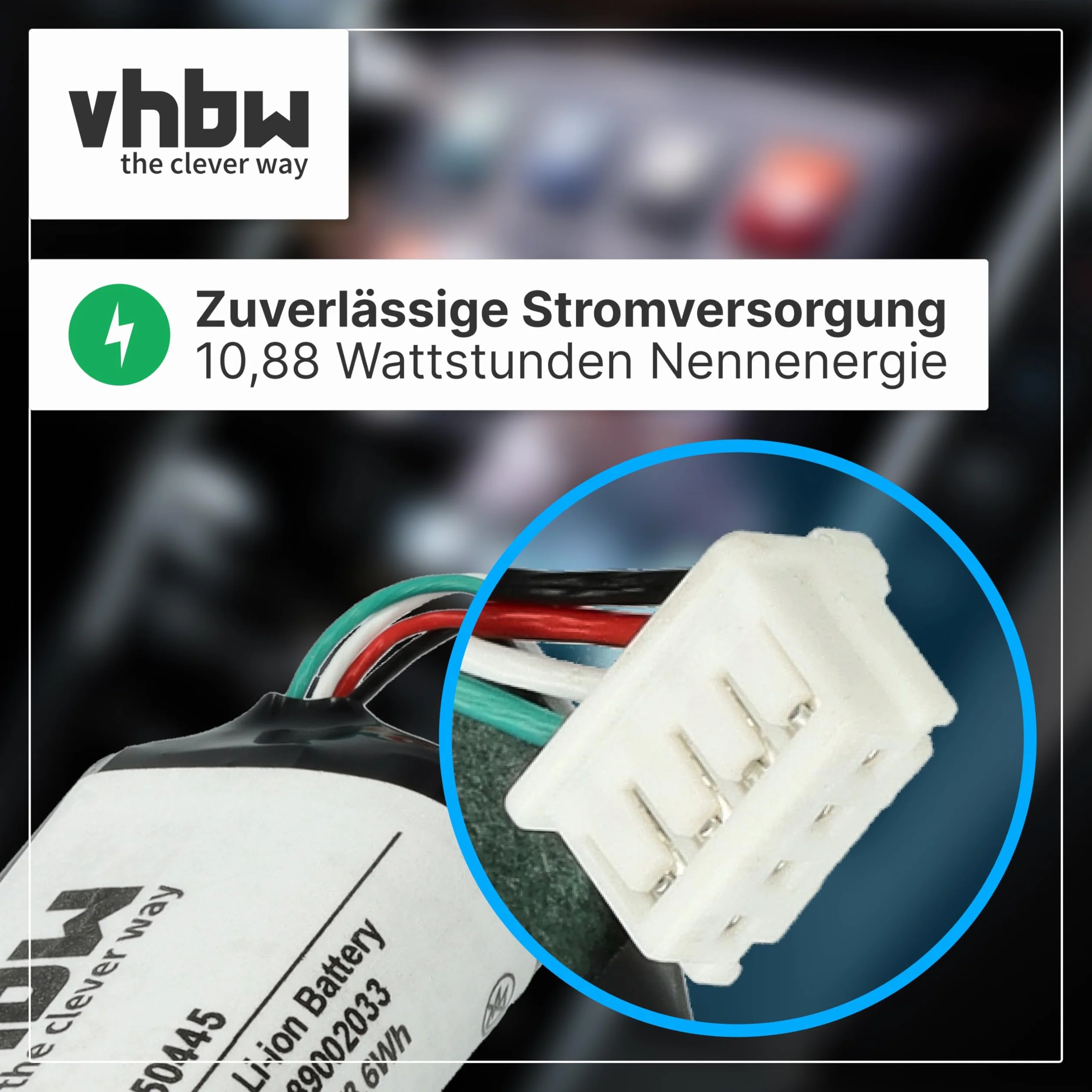 vhbw Akumulator kompatybilny z Audi A6 S6 Avant qu. 2016-2017 Auto (1,49 Ah, 7,3 V, litowo-jonowy)
