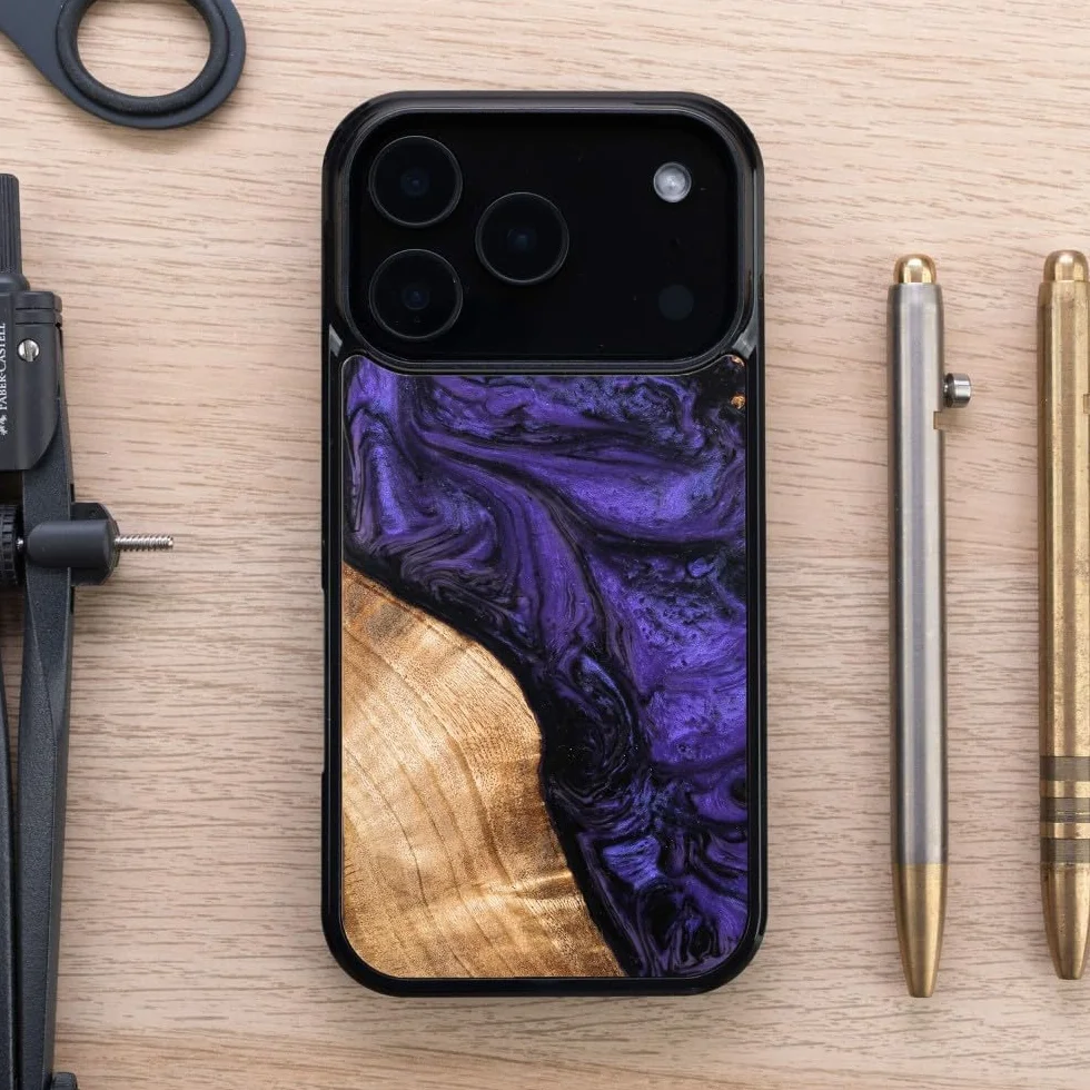 Unikalne etui kompatybilne z iPhone 17 Pro - fioletowe