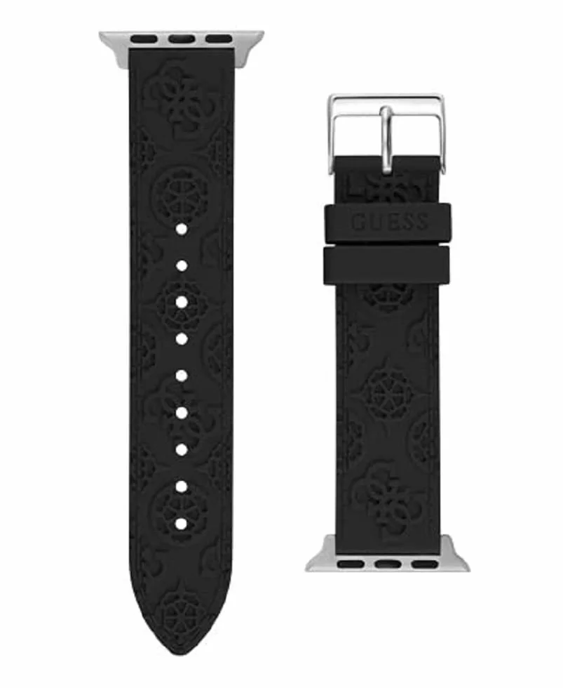 GUESS Damski pasek do smartwatcha kompatybilny z Apple Watch (38-40 mm), czarny/brązowy, Czarny/pistolet