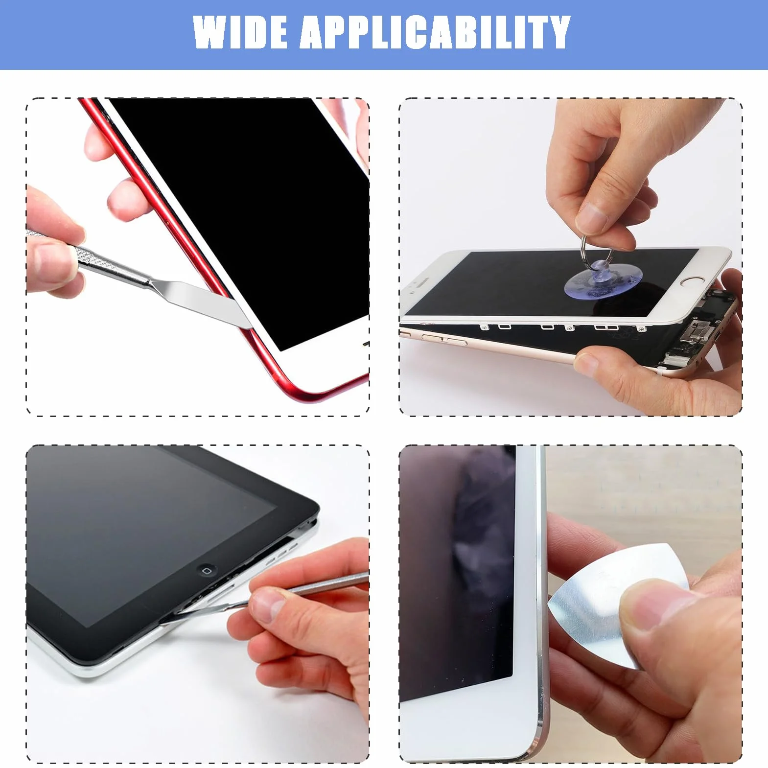 11 szt. Zestaw narzędzi naprawczych Pry Tool Kit Narzędzie do otwierania, Ultracienkie podważanie, Narzędzie do otwierania do iPhone'a, laptopa, iPada, MacBooka, tabletu, komputera, zegarka, naprawy