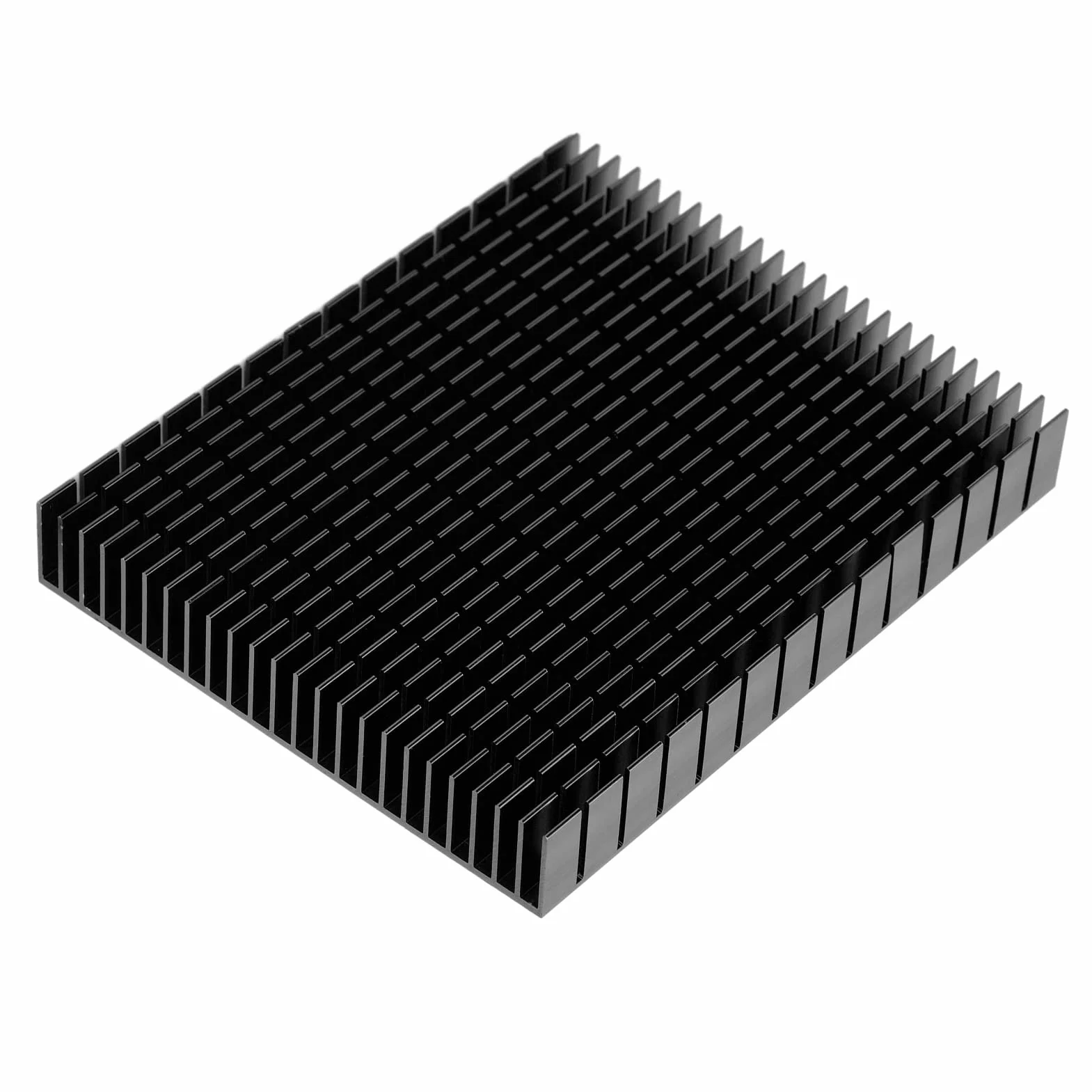 Aluminiowy radiator, 150 x 120, 20 mm, moduł radiatora, płetwa chłodnicy, wysoka wydajność, duży, do chłodzenia płyty głównej PCB LED, routera z płytą tylną GPU (czarny)