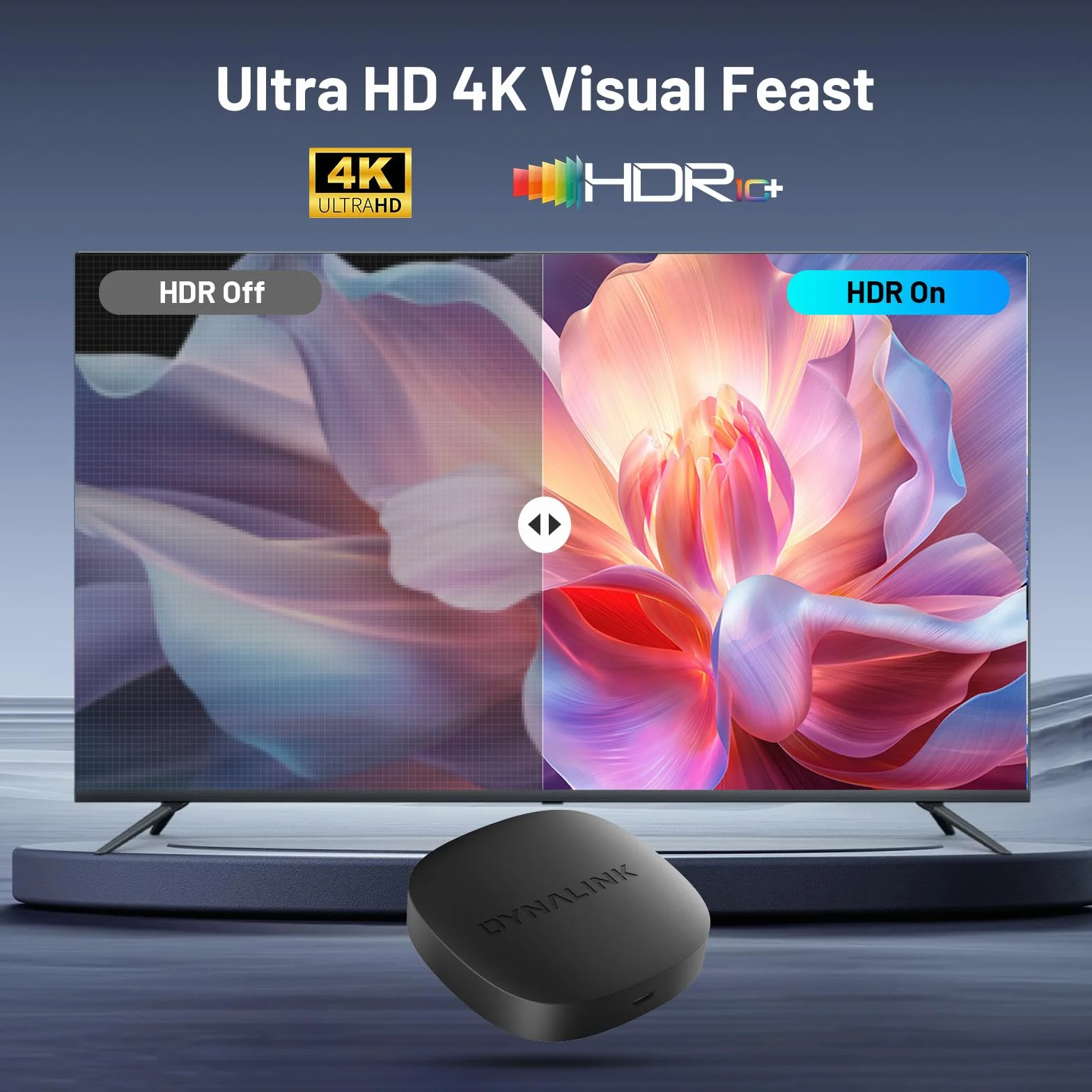 Kinhank Google TV Box 4K UHD Smart TV Box obsługuje Google TV i Netflix 4K, Asystenta Google, Dolby Audio, Chrmecast, Android TV 12.0 OS, dwupasmowe WiFi, BT 5.0, dekodowanie AV1, 2GB 16GB, HDR 10+