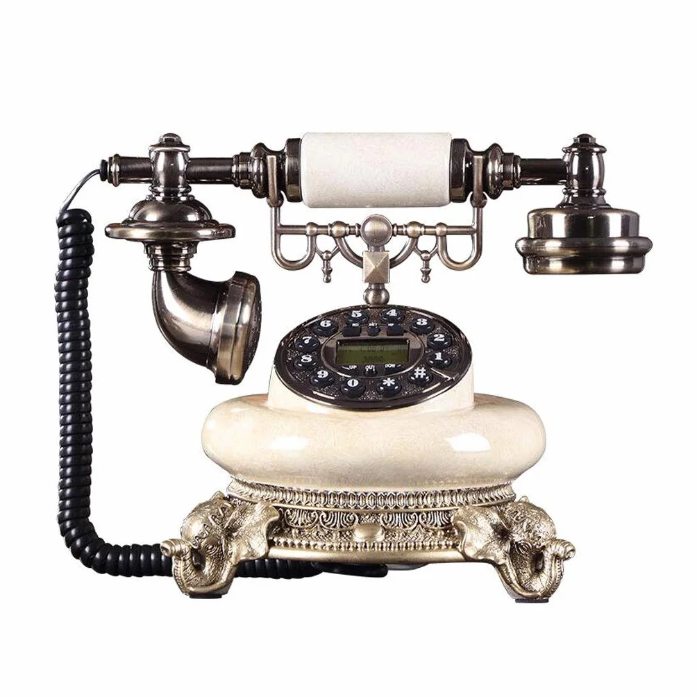 Zabytkowy telefon Retro moda domowa kreatywny kabel biurowy naprawiono zabytkowy stacjonarny