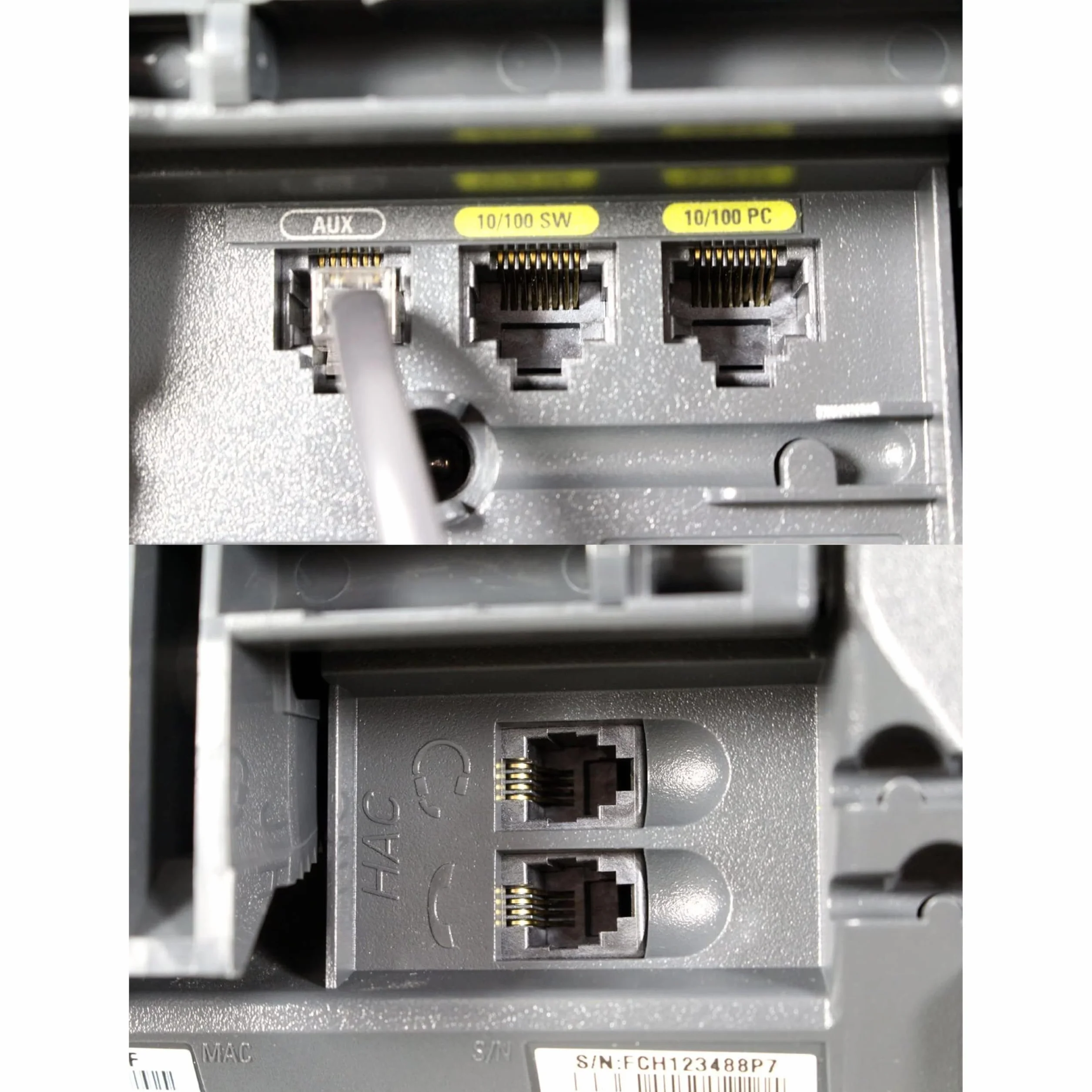 SIMPLETEK - Biznesowy telefon VoIP z zasilaniem PoE, podstawą i słuchawką - LCD w skali szarości, w zestawie zasilacz zewnętrzny (odnowiony