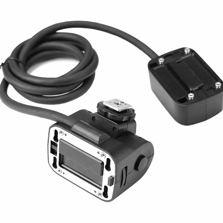 Godox EC200 II Extension Flash Head adapter do Godox AD200 Pro II z kablem o długości 2 m, nachylenie 90°, but zimnego światła z gwintem 1/4"-20