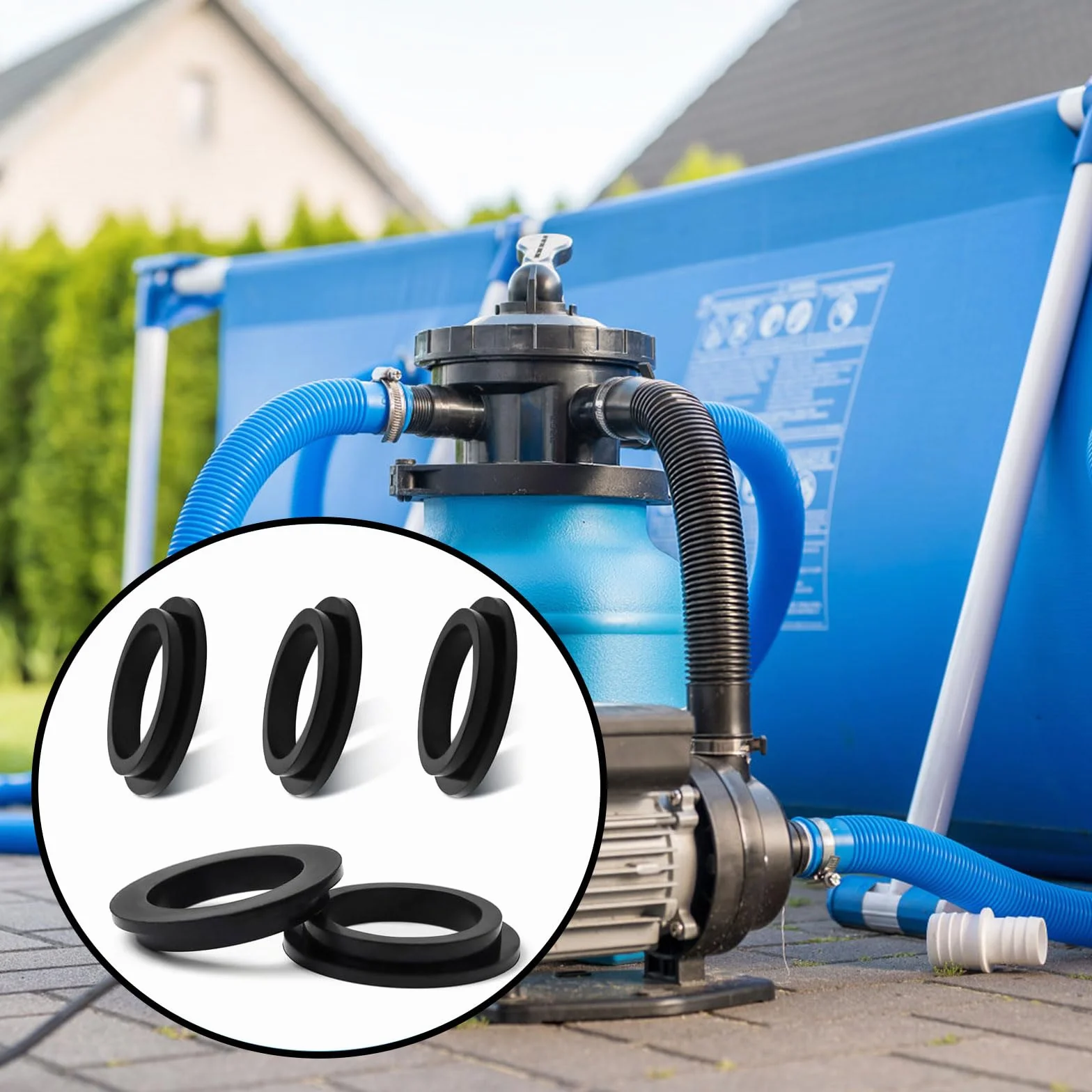 O-ringi basenowe 5 sztuk gumowe pierścienie uszczelniające do pomp Intex 12 V