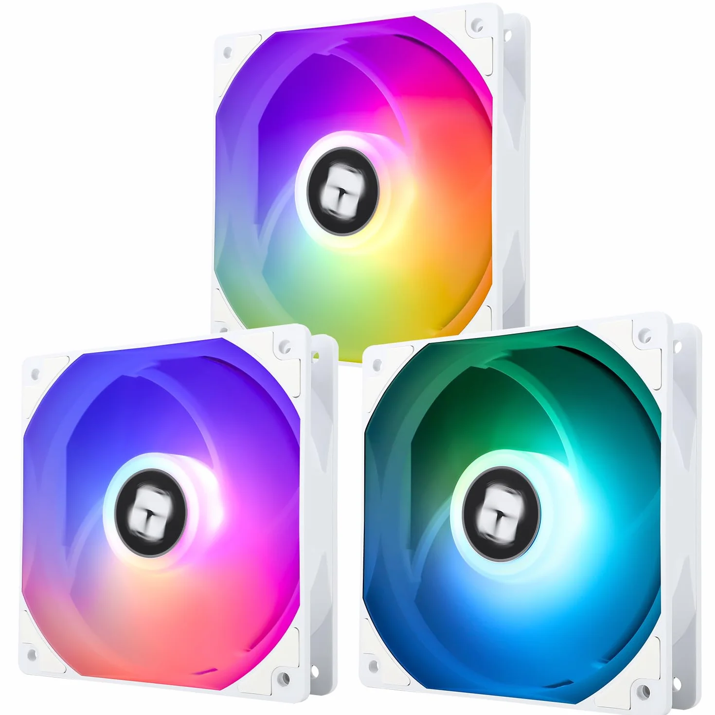 Thermalright TL-C12CW-S X3 Wentylator CPU 120 mm, biały wentylator do obudowy ARGB, 4-pinowy cichy wentylator komputerowy PWM z łożyskiem S-FDB w zestawie, wentylator do 1550 obr./min., 3 szt.