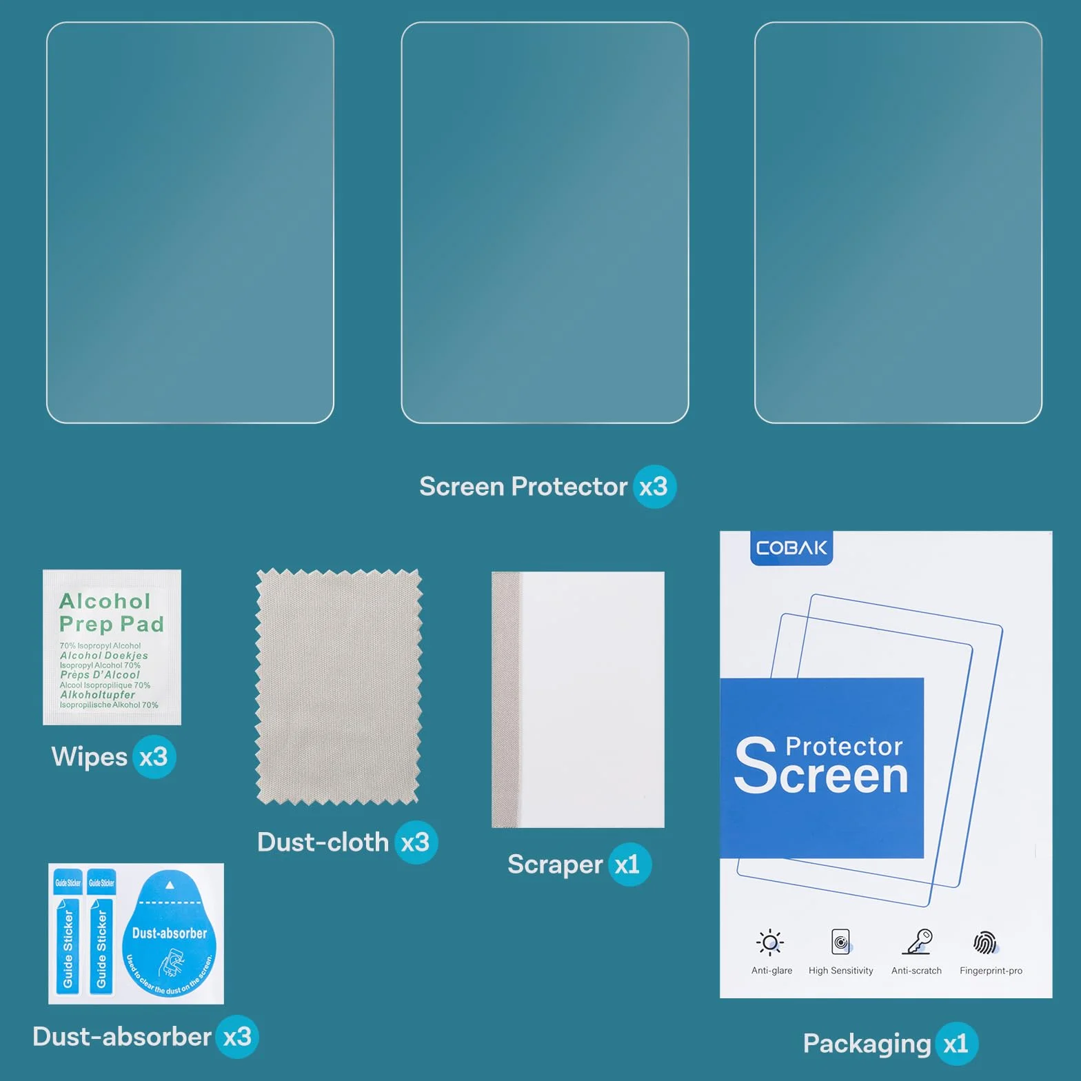CoBak Matowa Ochrona Ekranu do Kindle 11. Generacji 2024/2022, Kobo Nia, PocketBook – Folia PET 3 sztuki