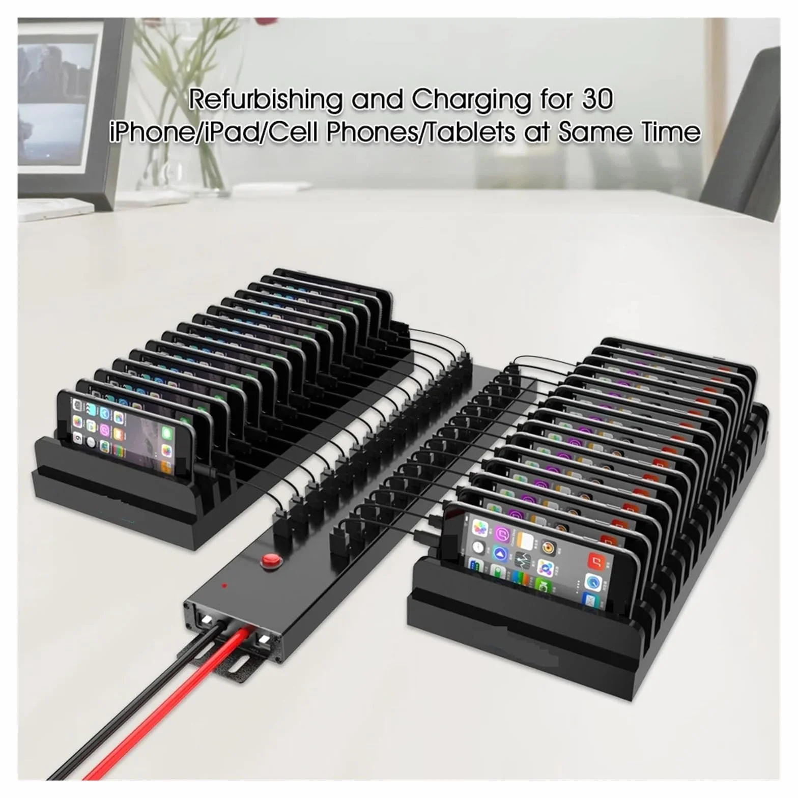 30-portowy Koncentrator USB Przemysłowa Stacja Dokująca O Mocy 300 W. Wieloportowa Ładowarka USB Szerokie Zastosowanie