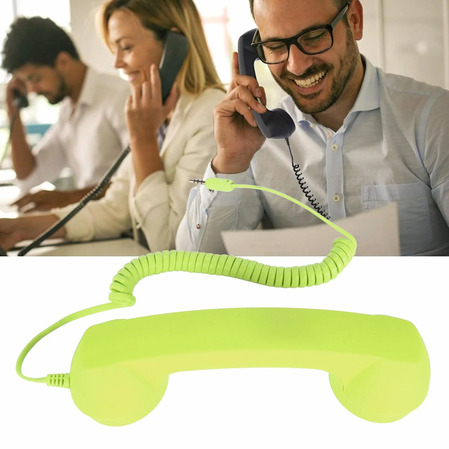 Słuchawka do Telefonu Komórkowego, Słuchawka Telefoniczna 3,5 Mm USB C Odporna na Promieniowanie, Słuchawkaa Telefonu w Stylu Retro, Ręczny Odbiornik Telefonu Komórkowego