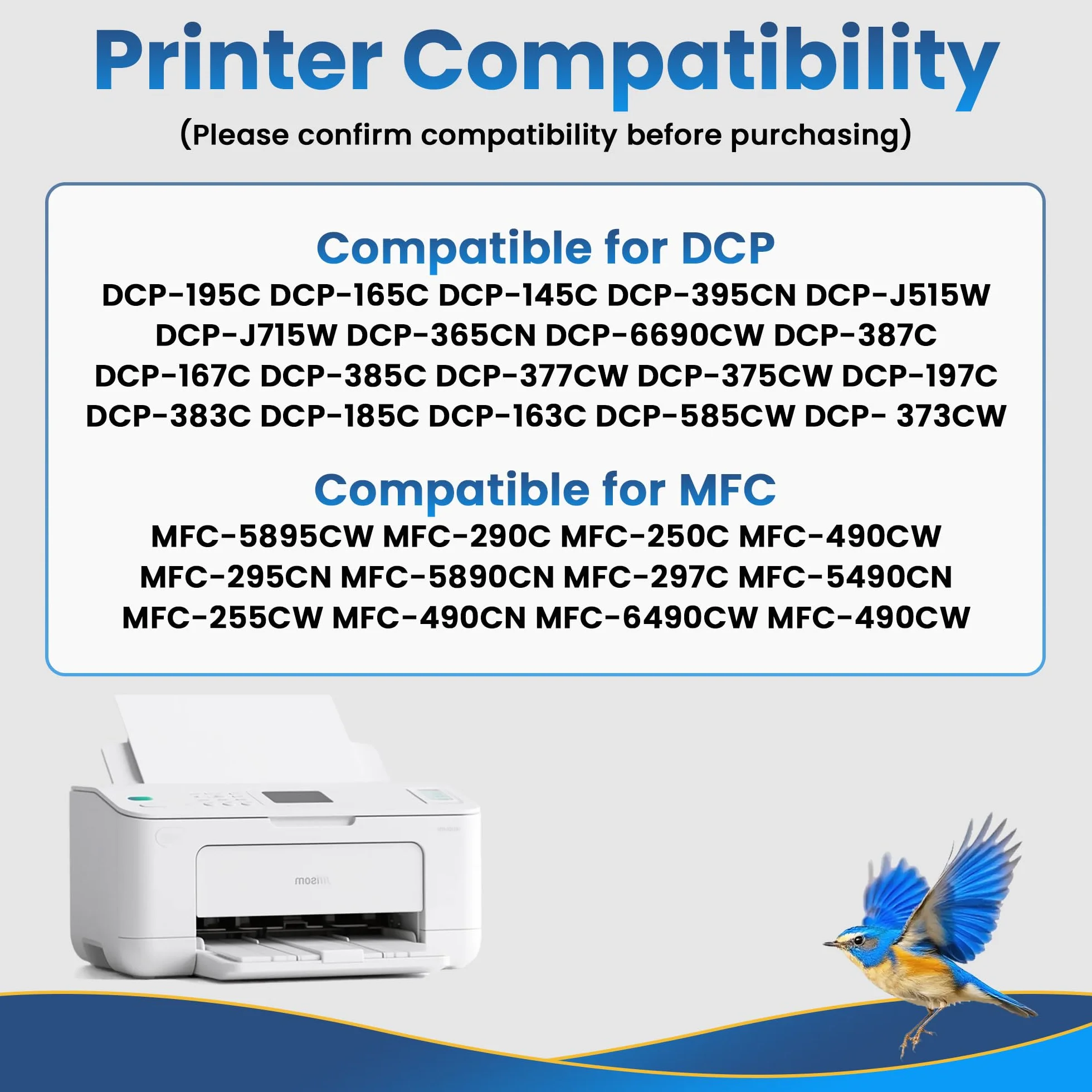 Kompatybilny z Brother LC-980 LC-1100 do DCP MFC