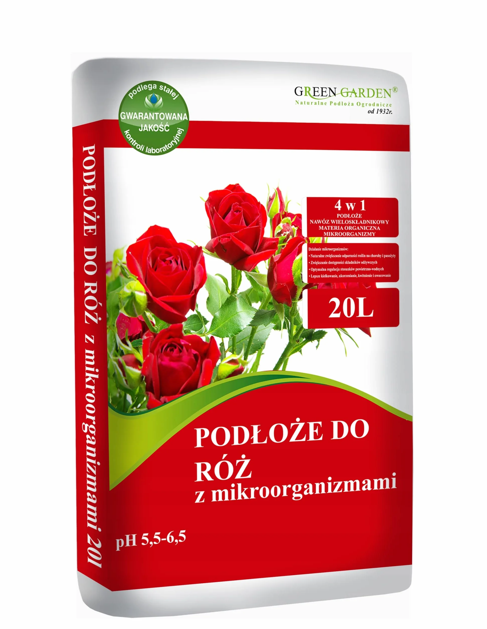Podłoże do róż z mikroorganizmami GreenGarden 20l