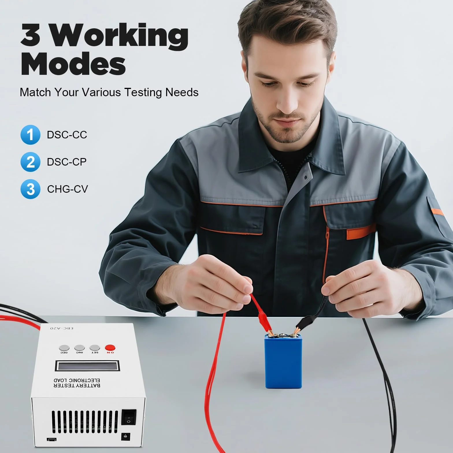 Tester pojemności akumulatora litowo-jonowego 20A analizator baterii elektronicznej 0-30 V 85 W, kontroler ładowarki EBC-A20, tester baterii litowo-jonowych LCD USB, sprzęt do testowania samochodów