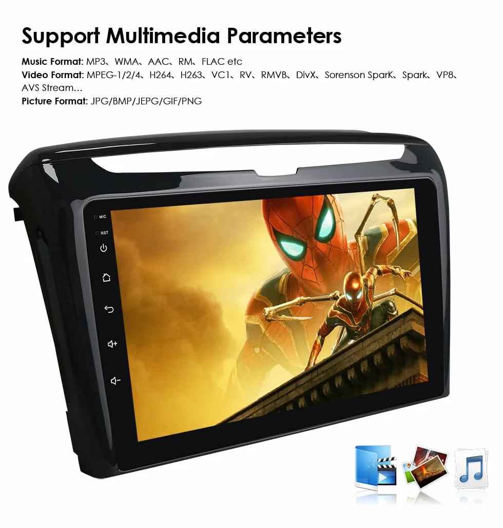 Ossuret Radio samochodowe do Lancia Ypsilon (2012-2020) 9 cali Android 13 ekran dotykowy 2+32 GB GPS nawigacja z Carplay Android Auto WiFi Bluetooth sterowanie kierownicą DSP USB
