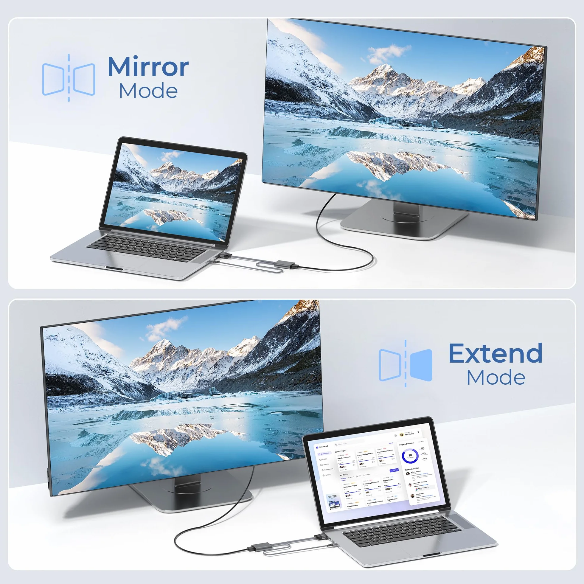 Elebase Adapter VGA na HDMI 1080P konwerter kabla z audio męski VGA żeński HDMI