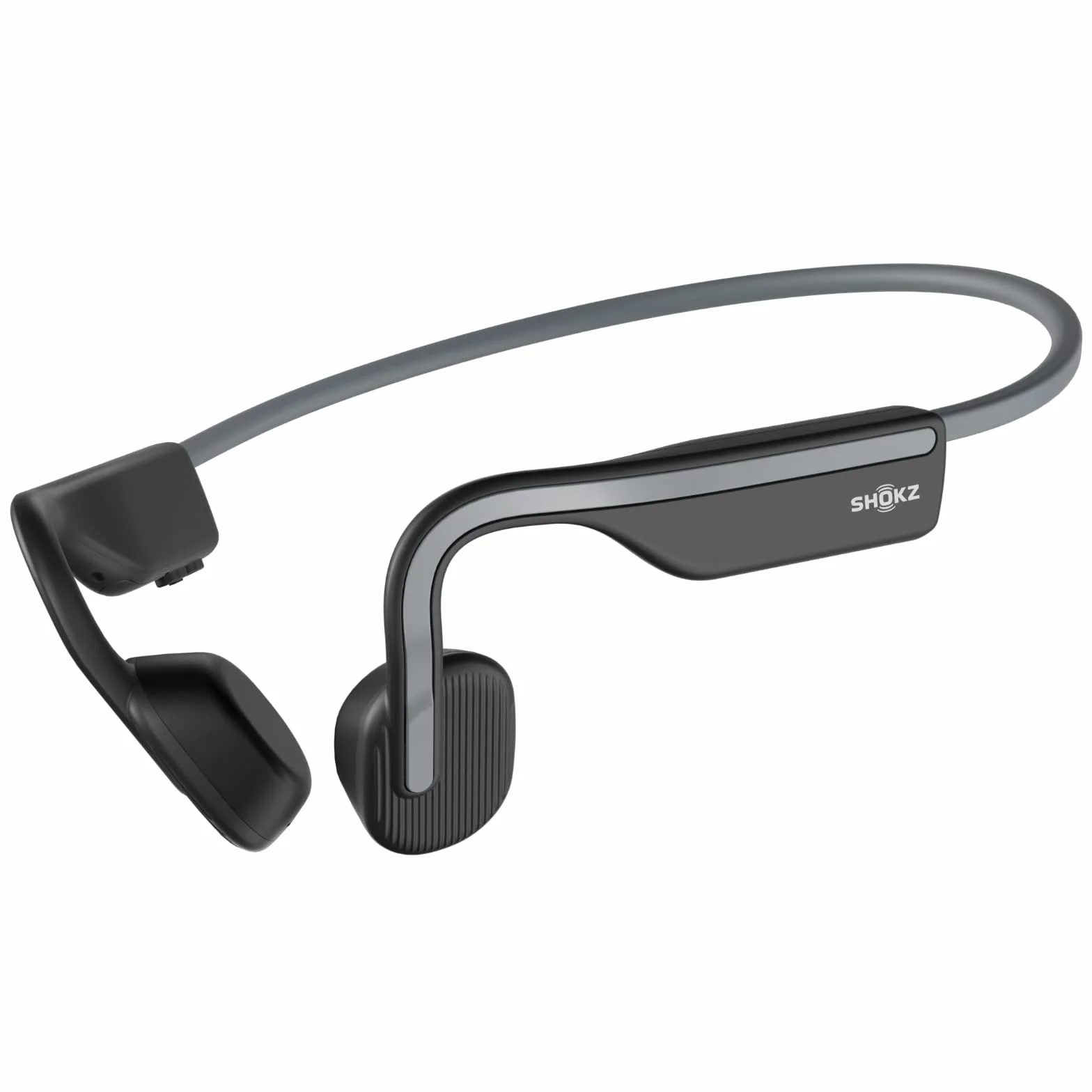 SHOKZ OpenMove Przewodnictwo Kostne, Bezprzewodowe Bluetooth 5.1, Otwarte Uszy, Czysty Dźwięk, Bateria 6h, Waga 29g, IP55, Słyszy Ruch i Otoczenie, do Biegania, Treningu i Codziennego Użytku,Szary