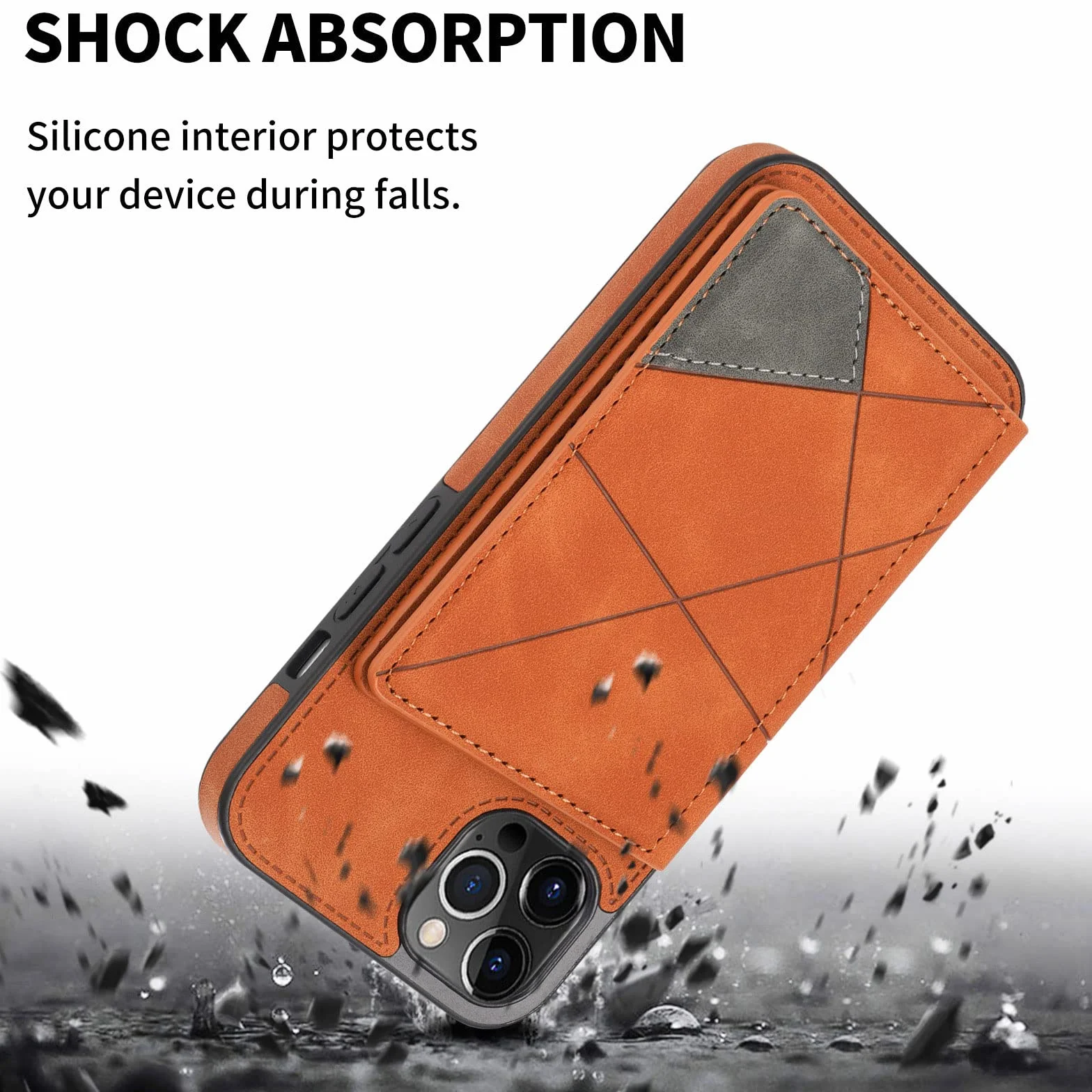 Etui do iPhone 14/14 Pro/14 Plus/14 Pro Max, skórzany portfel z 2 przegródkami na karty, z klapką, etui na telefon komórkowy, zapięcie magnetyczne, etui ochronne, czerwone, 14 Pro Max 6,7"