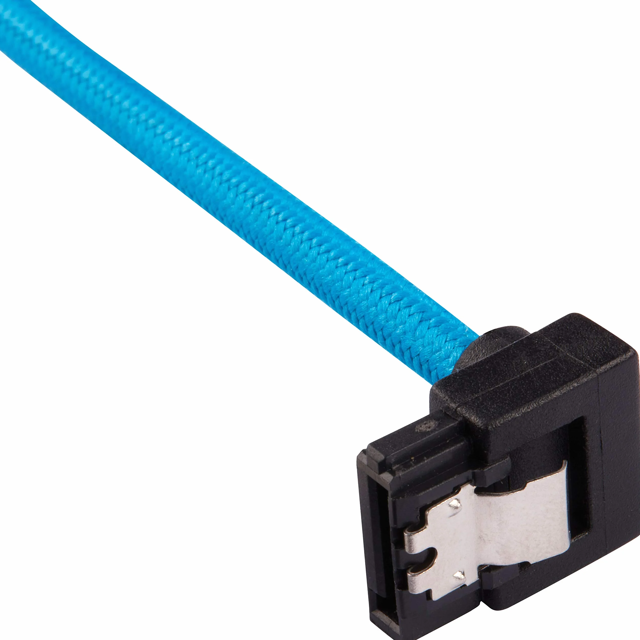 Corsair Kabel SATA z rękawem premium - SATA 6 Gb/s 30 cm, złącze 90°, niebieski